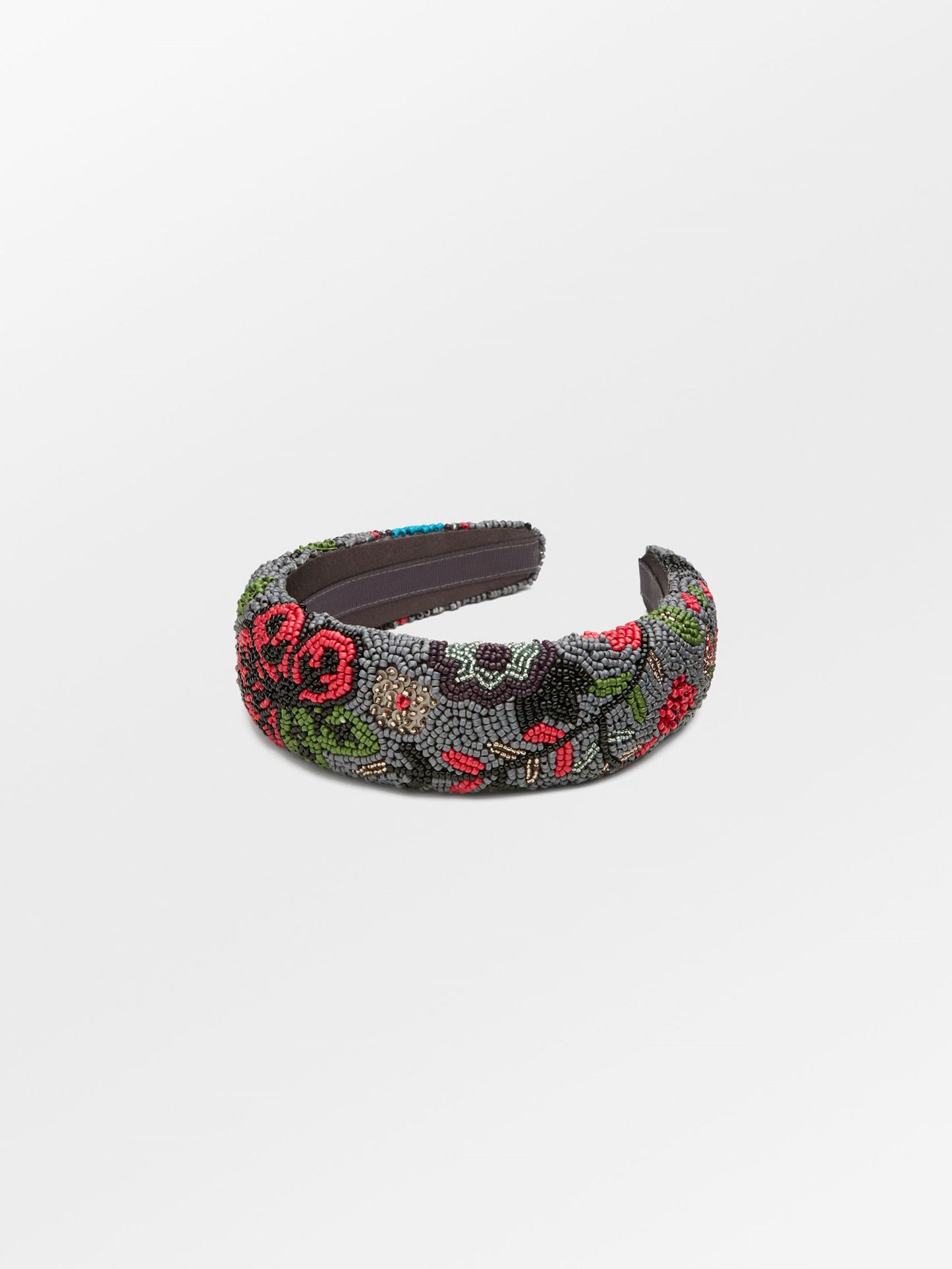 Becksöndergaard, Bromflora Wide Beaded Hairbrace - Asphalt Gray, accessories, archive, archive, accessories, black week, black week