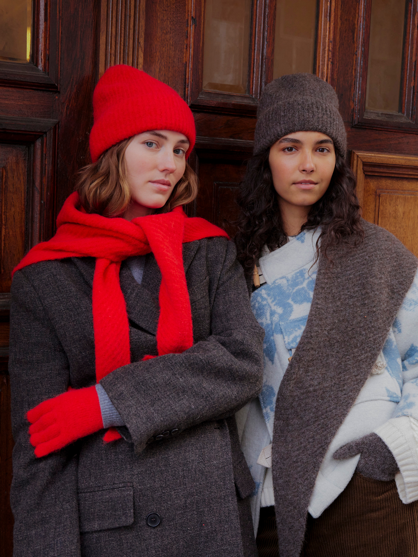 Becksöndergaard, Alpaca-Wool Triangle Scarf - Hot Fudge Brown, winter accessories, winter accessories