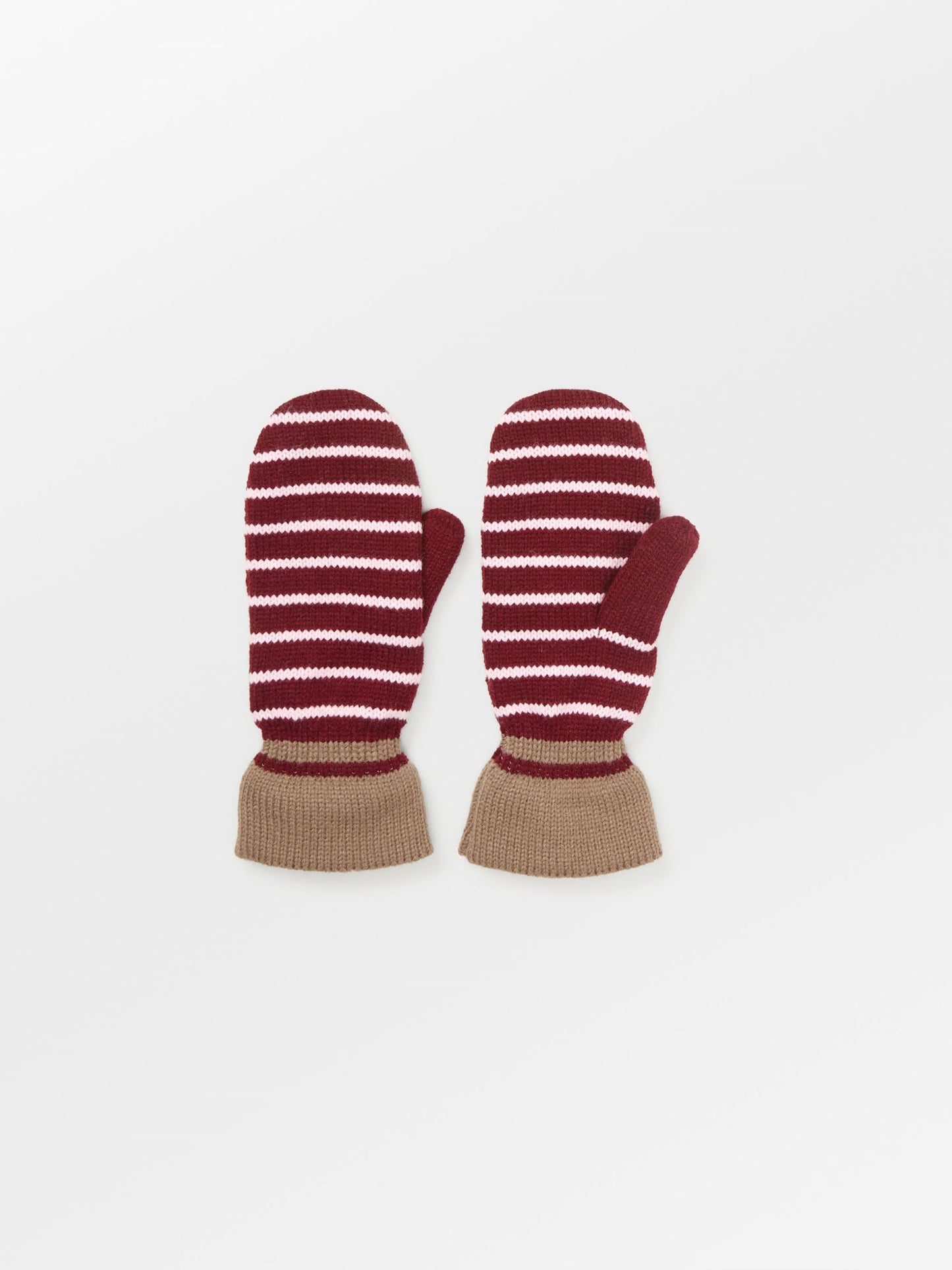 Thin Striped Emerald Mittens Clothing - Becksöndergaard