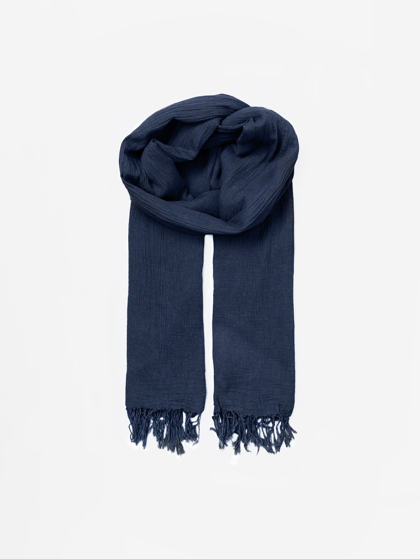 Solid Ilona Scarf - Navy OneSize - Becksöndergaard