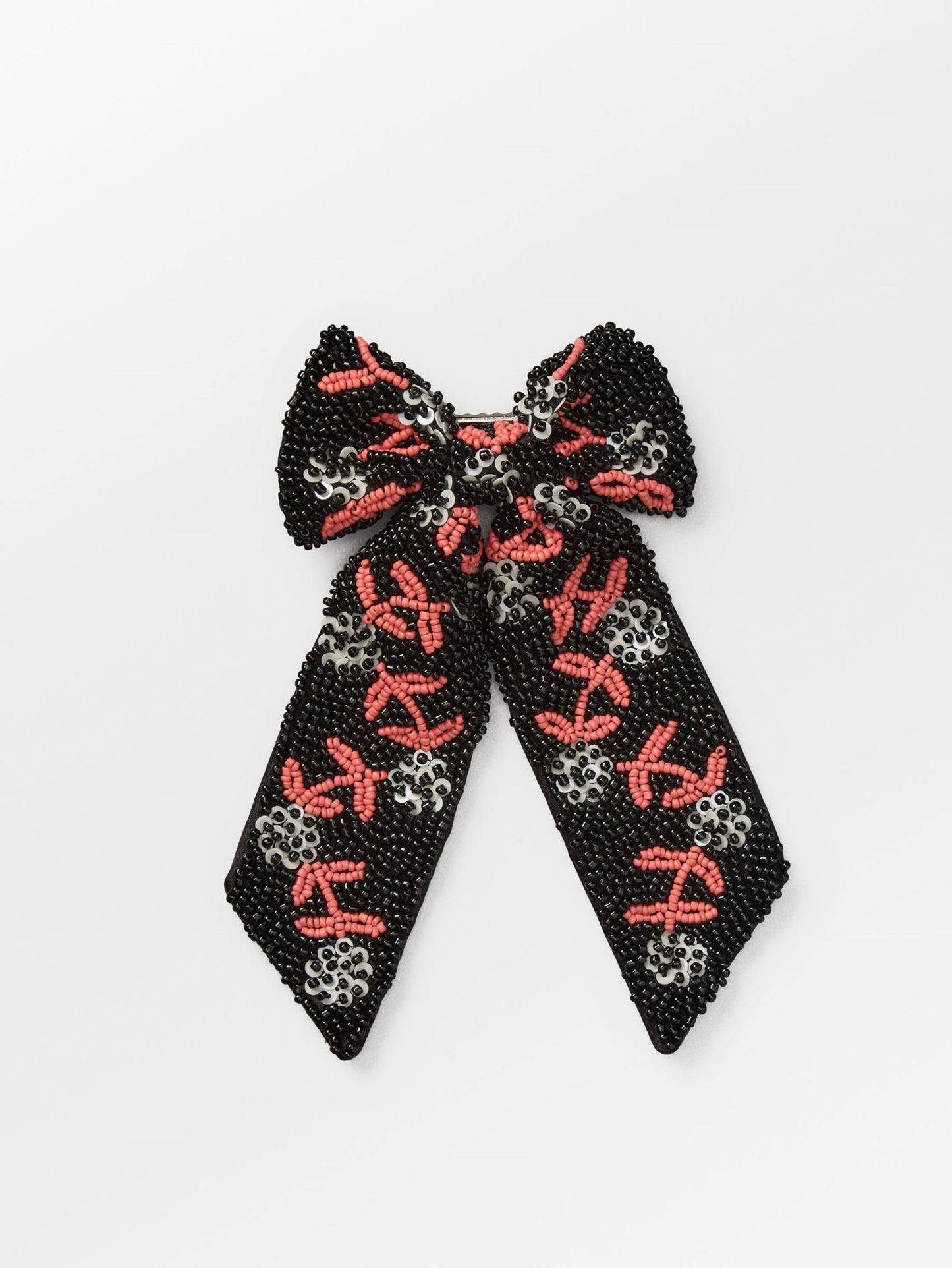 Becksöndergaard, Brombeere Beaded Bow Clip - Black, accessories, accessories, archive, archive, black week, black week