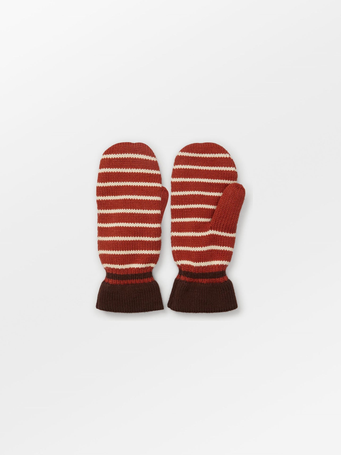 Thin Striped Emerald Mittens Clothing - Becksöndergaard