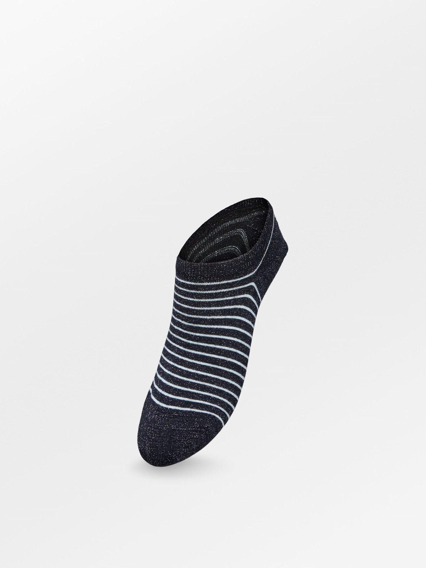 Stripe Glitter Sneakie Sock - Blue Socks - Becksöndergaard