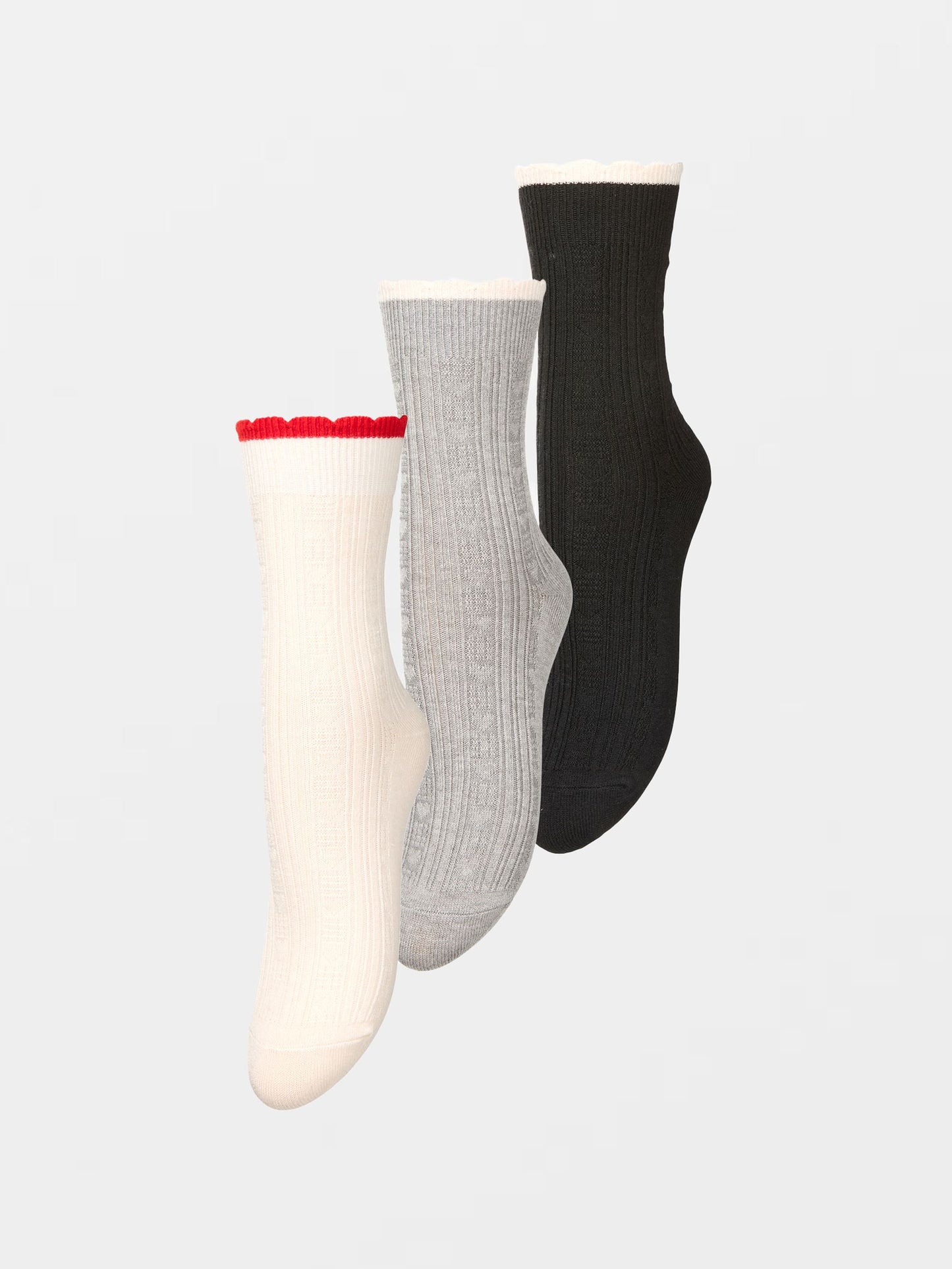 Scallop Sock 3 Pack Socks - Becksöndergaard