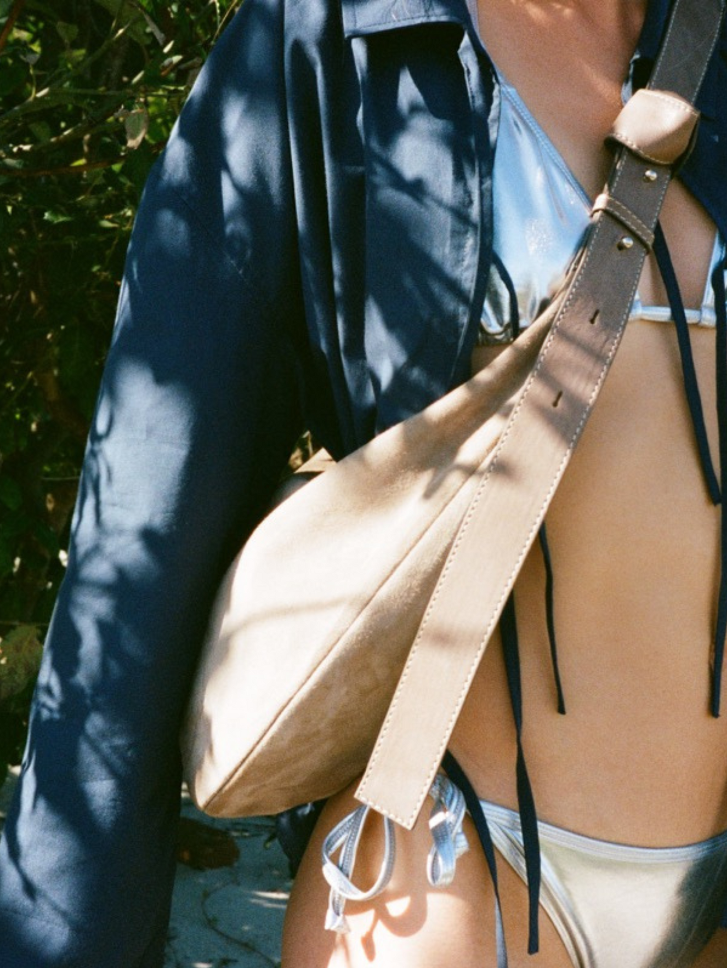 Suede Lona Crossbody Bag - Grey OneSize - Becksöndergaard