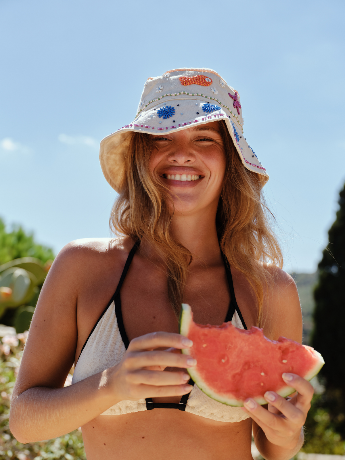 Beaded Luna Bucket Hat Clothing - Becksöndergaard