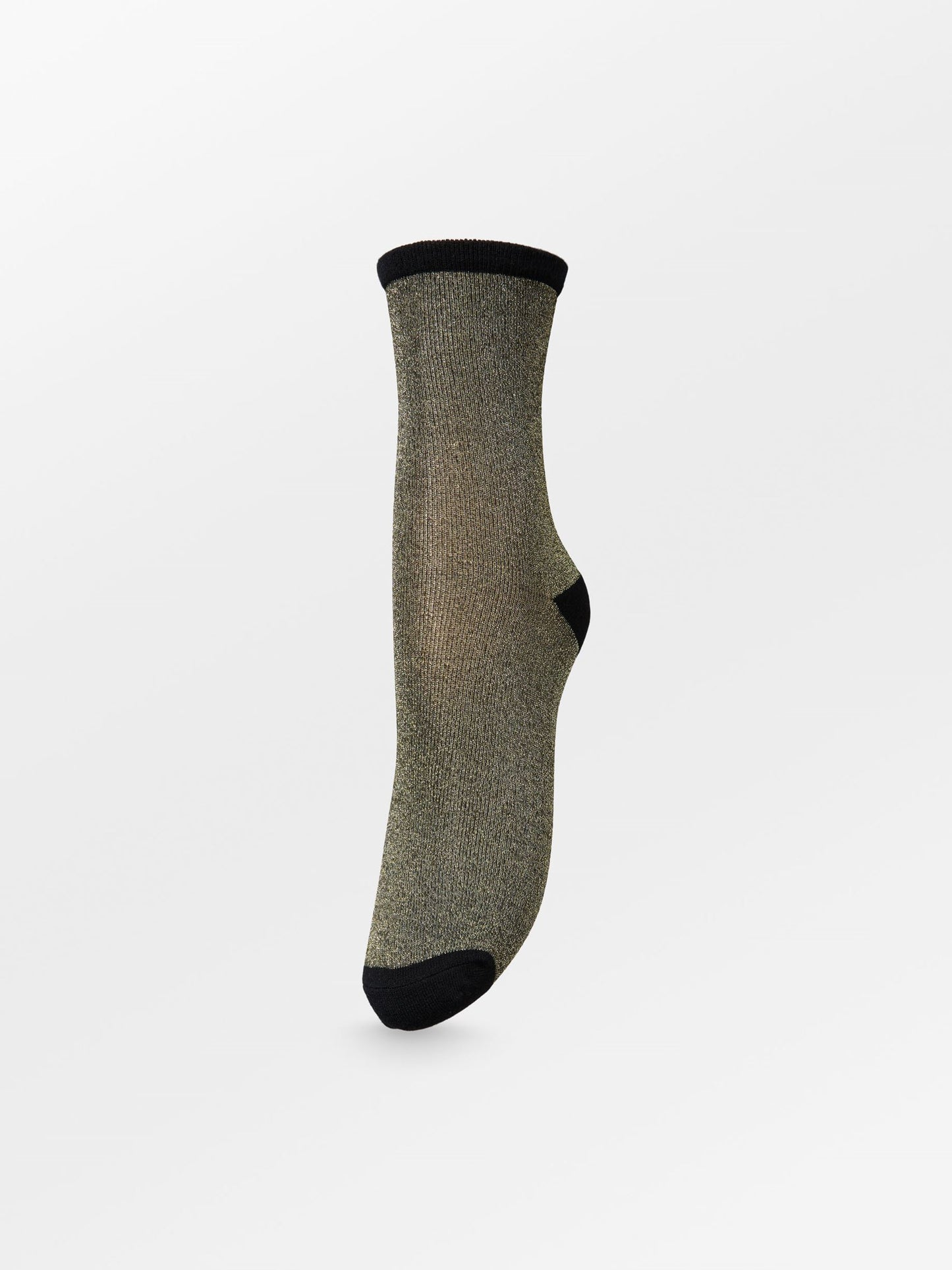 Dina Solid Glittersock - Gold Socks - Becksöndergaard