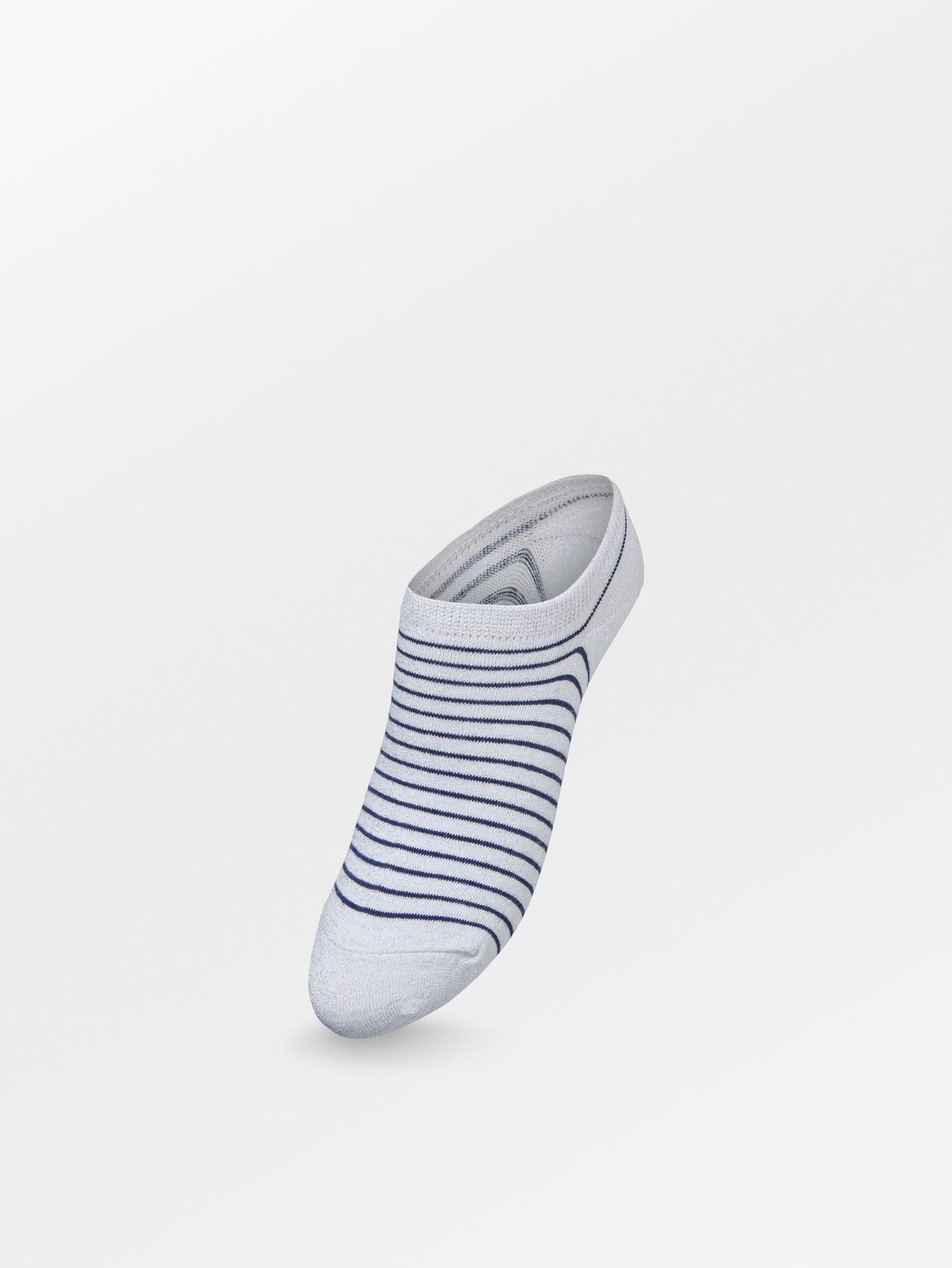 Stripe Glitter Sneakie Sock - White Socks - Becksöndergaard