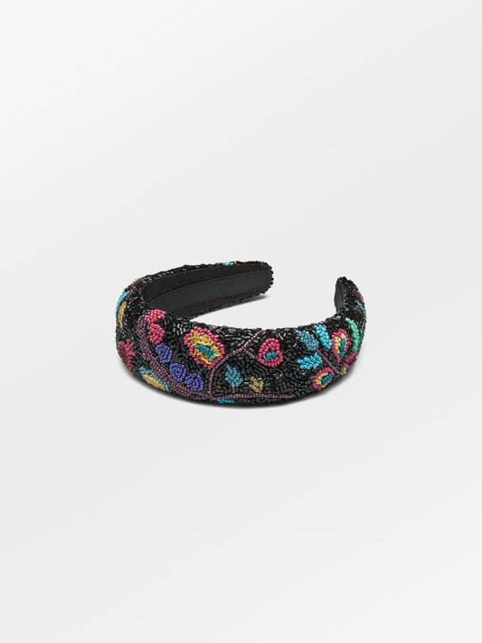 Becksöndergaard, Fairygard Wide Beaded Hairbrace - Black, accessories, accessories, archive, archive, accessories, archive, black week, black week