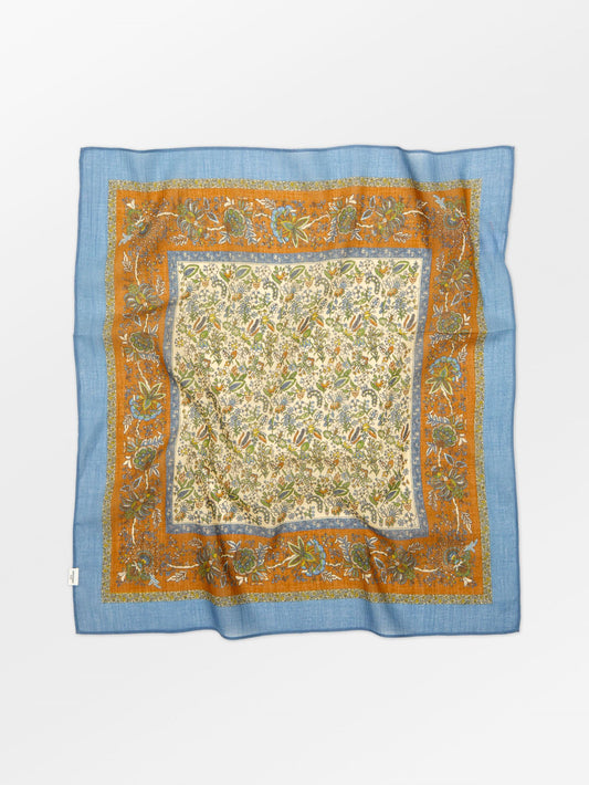 Becksöndergaard, Tapisflora Cotta Scarf - Windward Blue, scarves, scarves, winter accessories