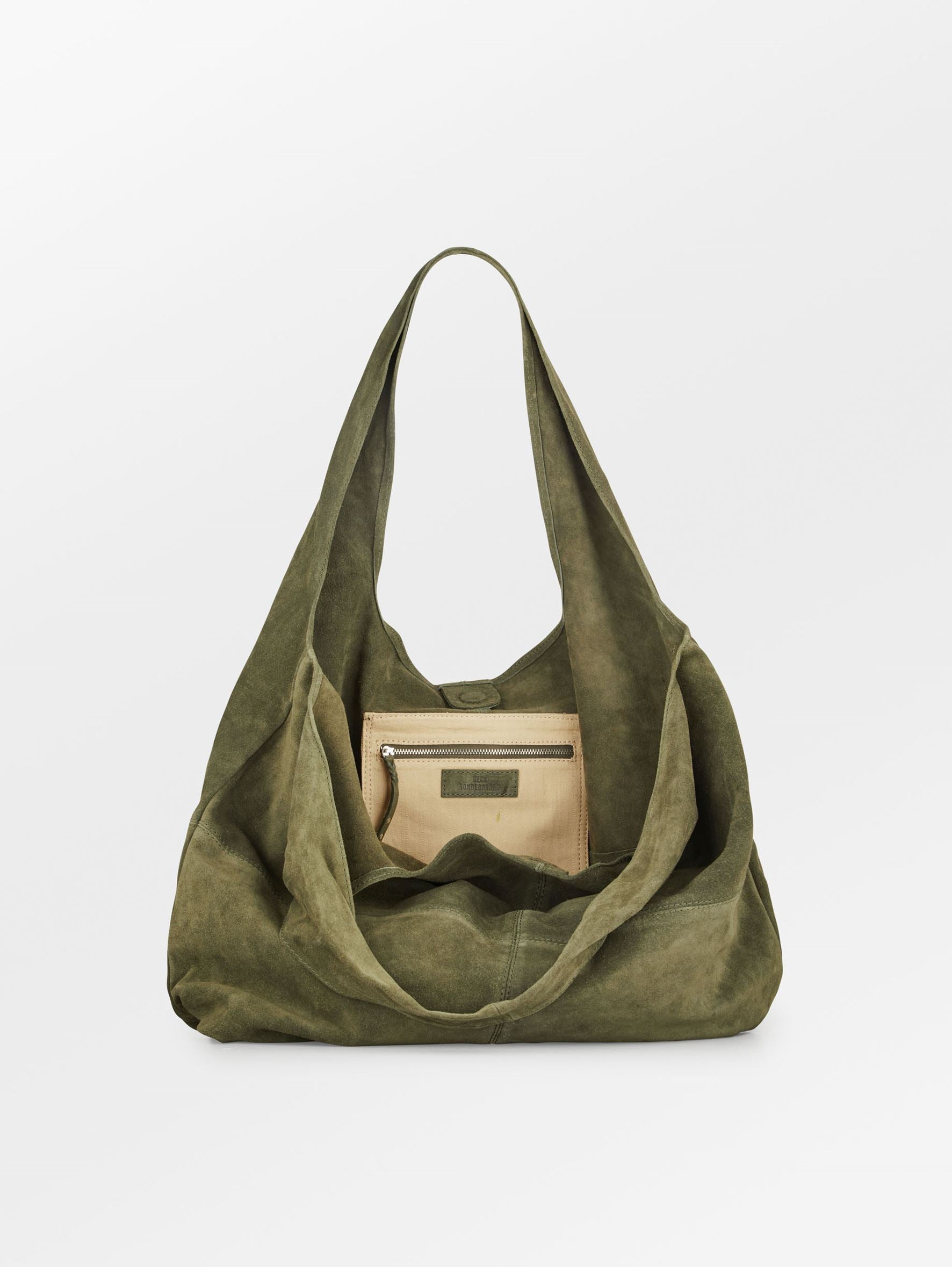 Suede Dalliea Shopper Bag - Green OneSize - Becksöndergaard