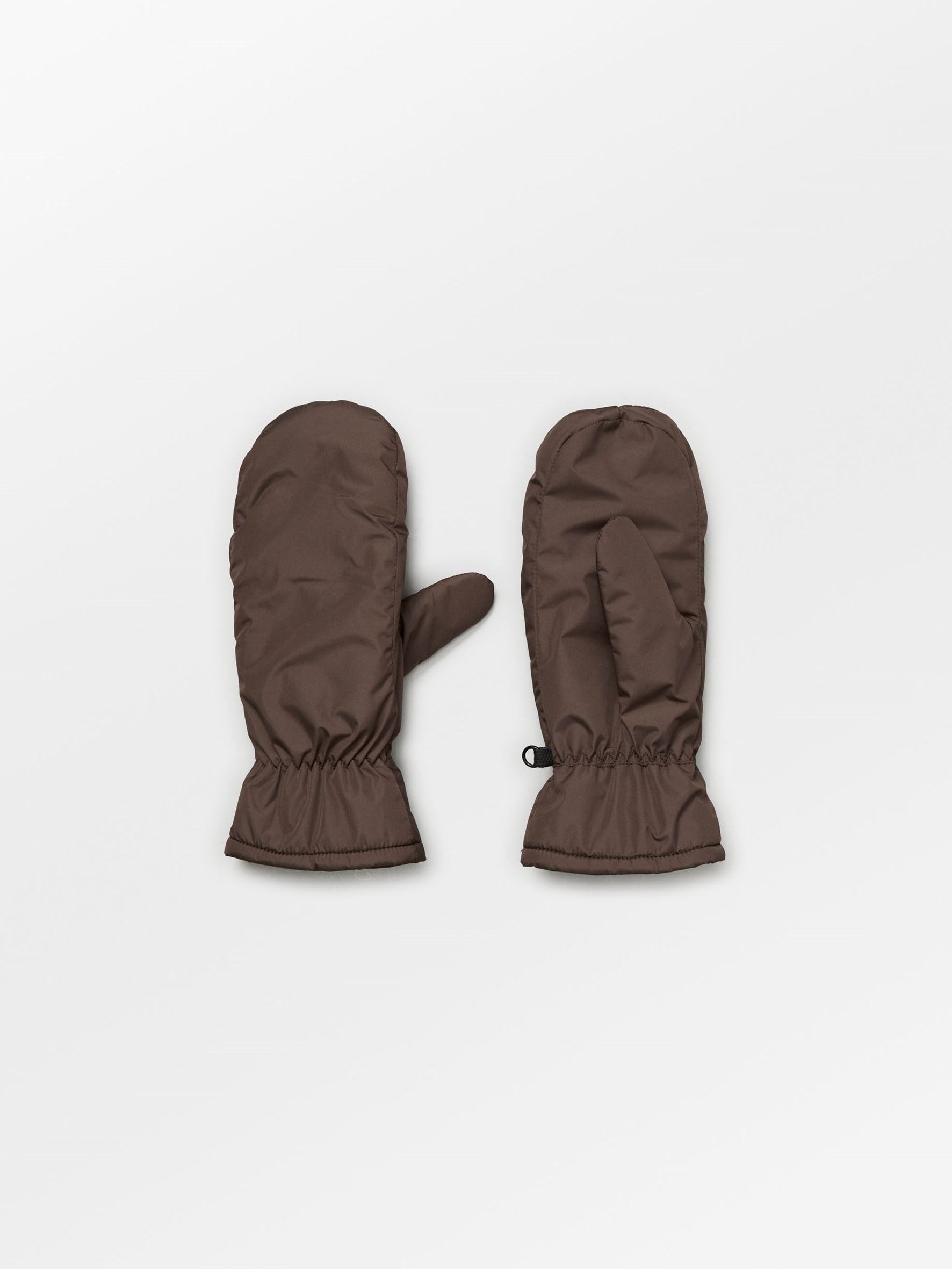 Padded Nylona Mitten - Deep Taupe Brown Clothing - Becksöndergaard