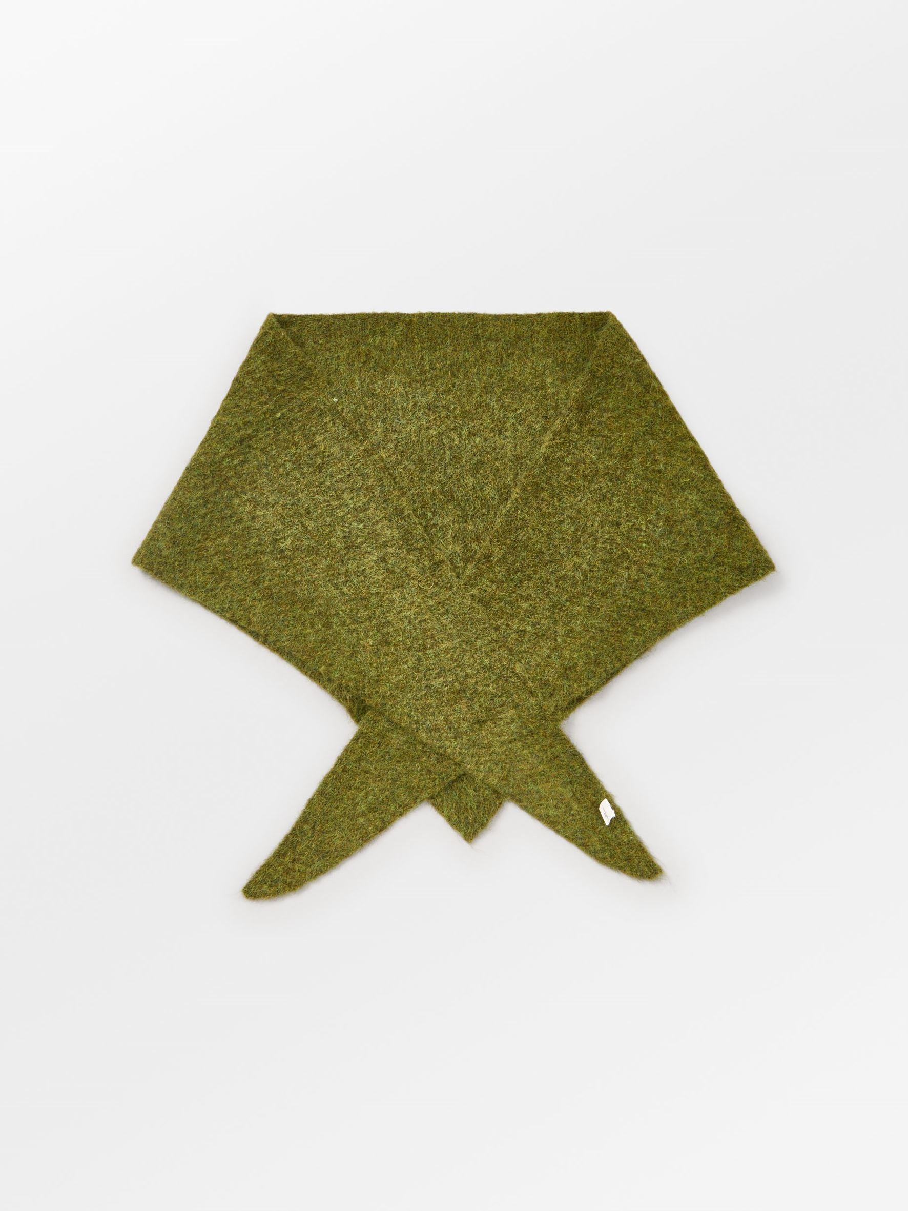 Becksöndergaard, Alpaca-Wool Triangle Scarf - Golden Cypress Green, winter accessories, winter accessories