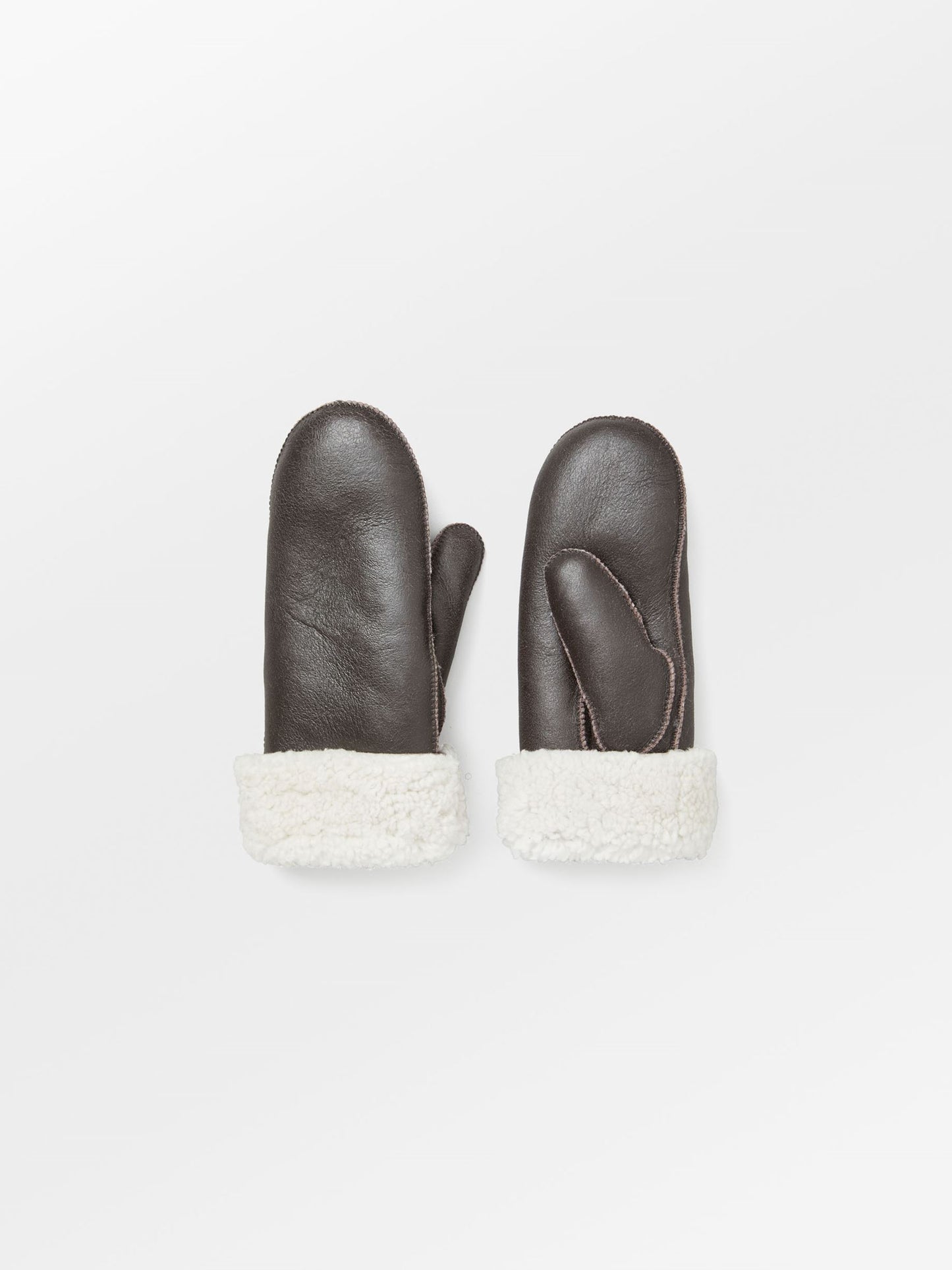 Doa Smooth Shearling Mitten Gloves - Becksöndergaard