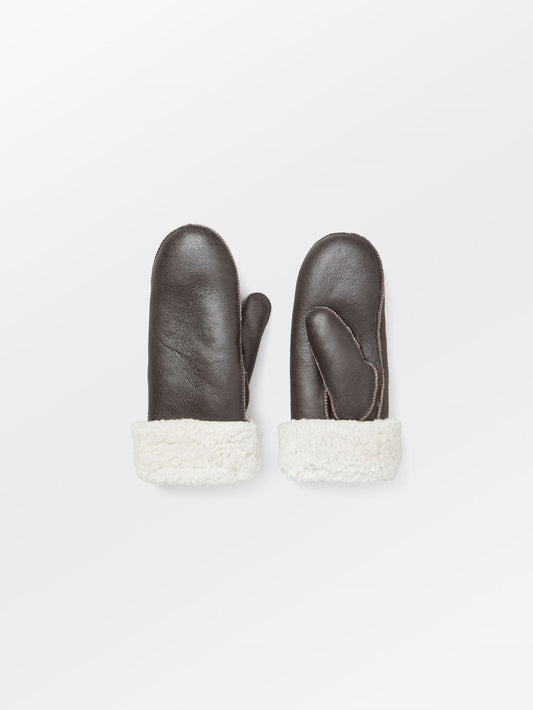 Doa Smooth Shearling Mitten Gloves - Becksöndergaard