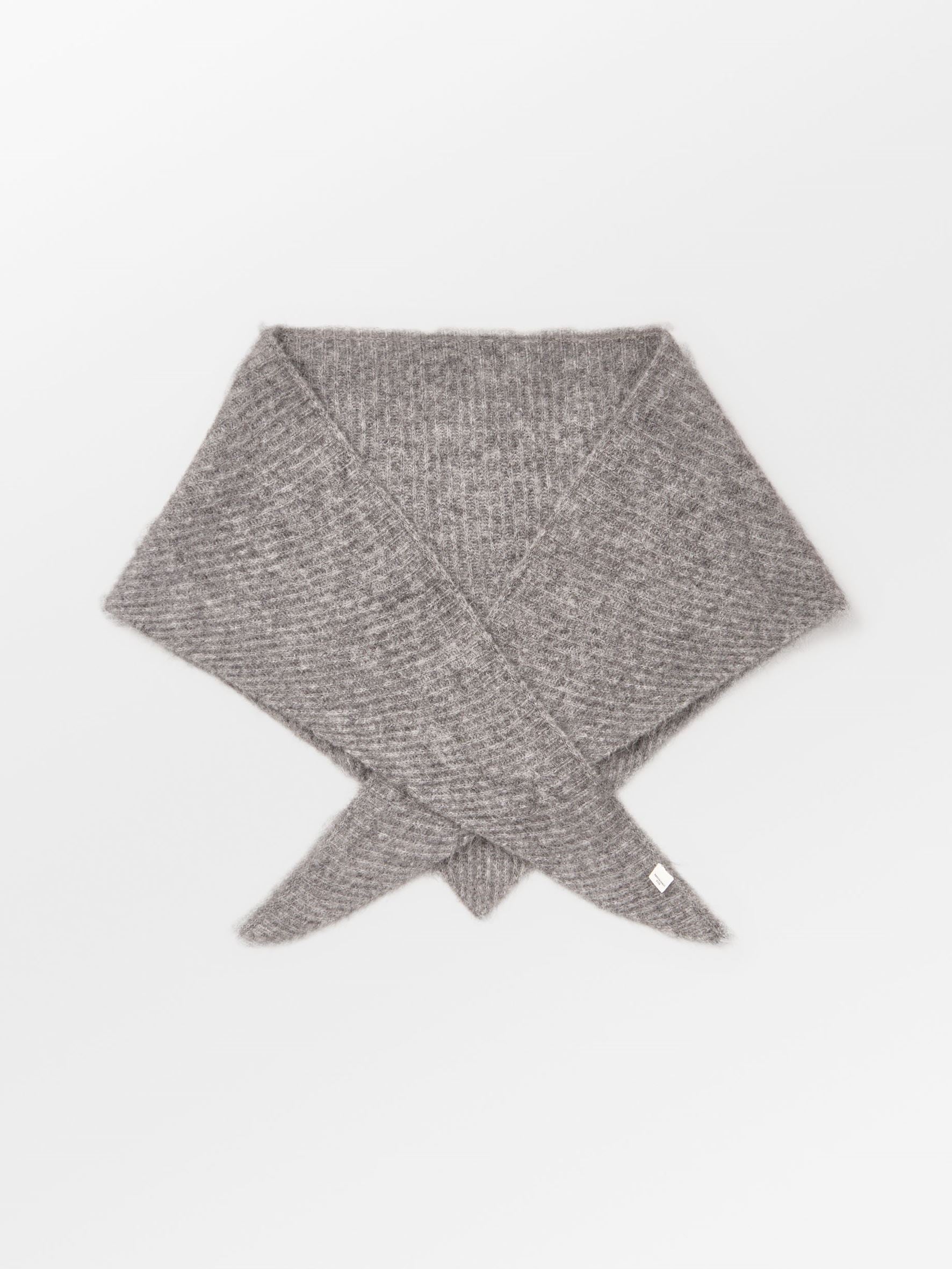 Becksöndergaard, Alpaca-Wool Triangle Scarf - Grey Melange, winter accessories, winter accessories