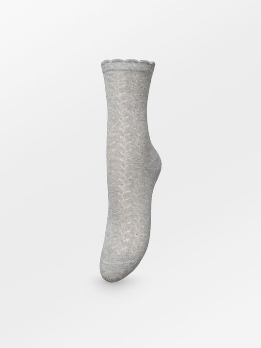 Becksöndergaard, Leofa Cotta Sock - Light Grey Melange, socks, sale, sale, socks, noos, black week, black week, noos