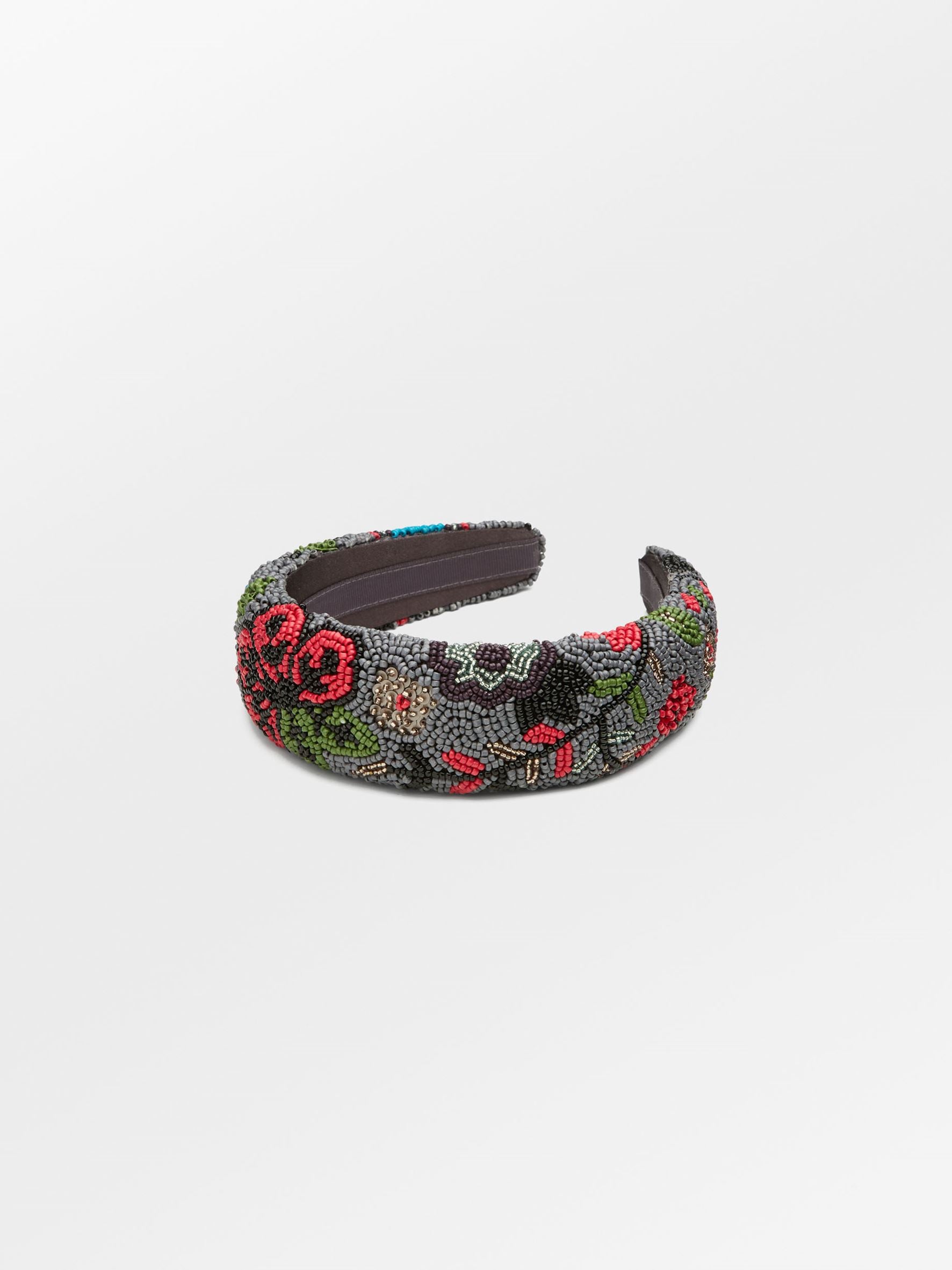 Becksöndergaard, Bromflora Wide Beaded Hairbrace - Asphalt Gray, accessories, archive, archive, accessories, black week, black week