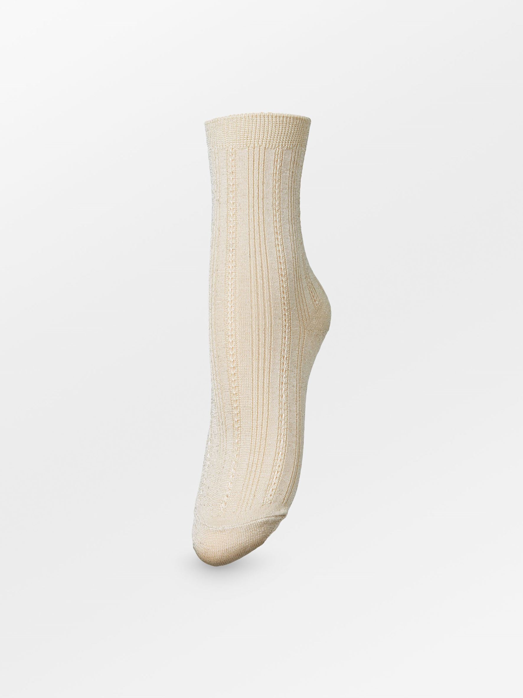 Glitter Drake Sock - Beige Socks - Becksöndergaard