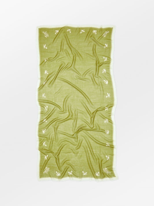 Becksöndergaard, Flostella Siw Scarf - Golden Cypress Green, scarves, scarves, scarves, winter accessories, winter accessories