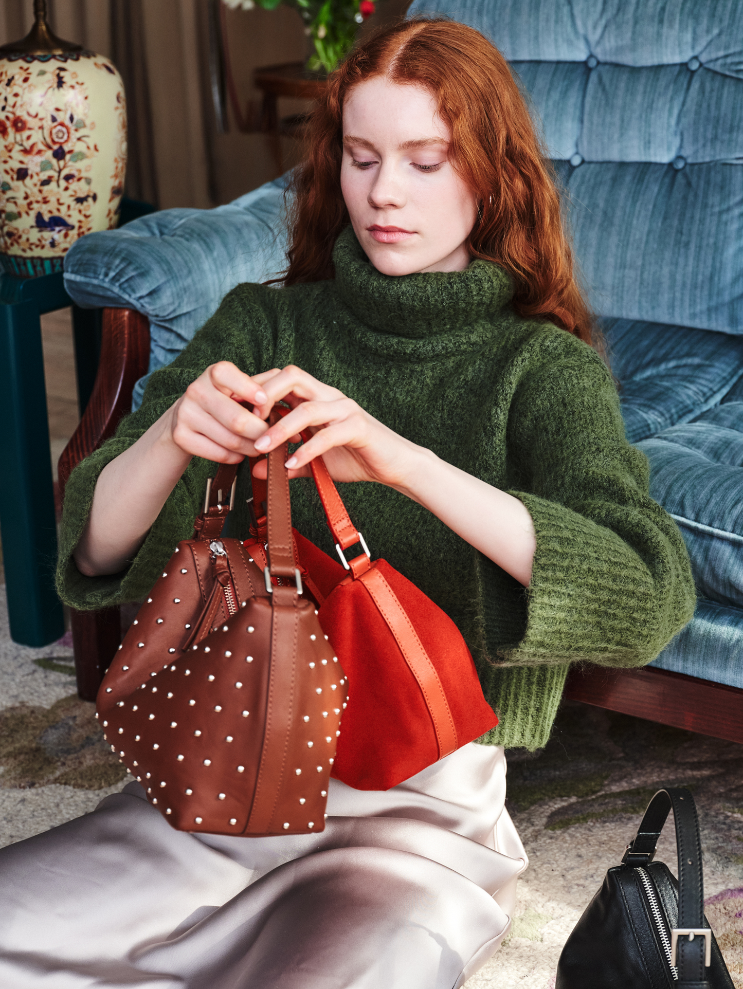 Becksöndergaard, Nappa Stud Ginni Small Bag - Brown Tortoise Shell, bags, bags, archive, bags, archive, bags, bags, bags, black week, black week
