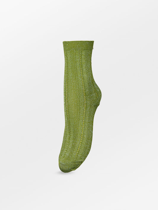 Becksöndergaard, Glitter Drake Sock - Piquant Green, socks, socks, noos, black week, black week, noos