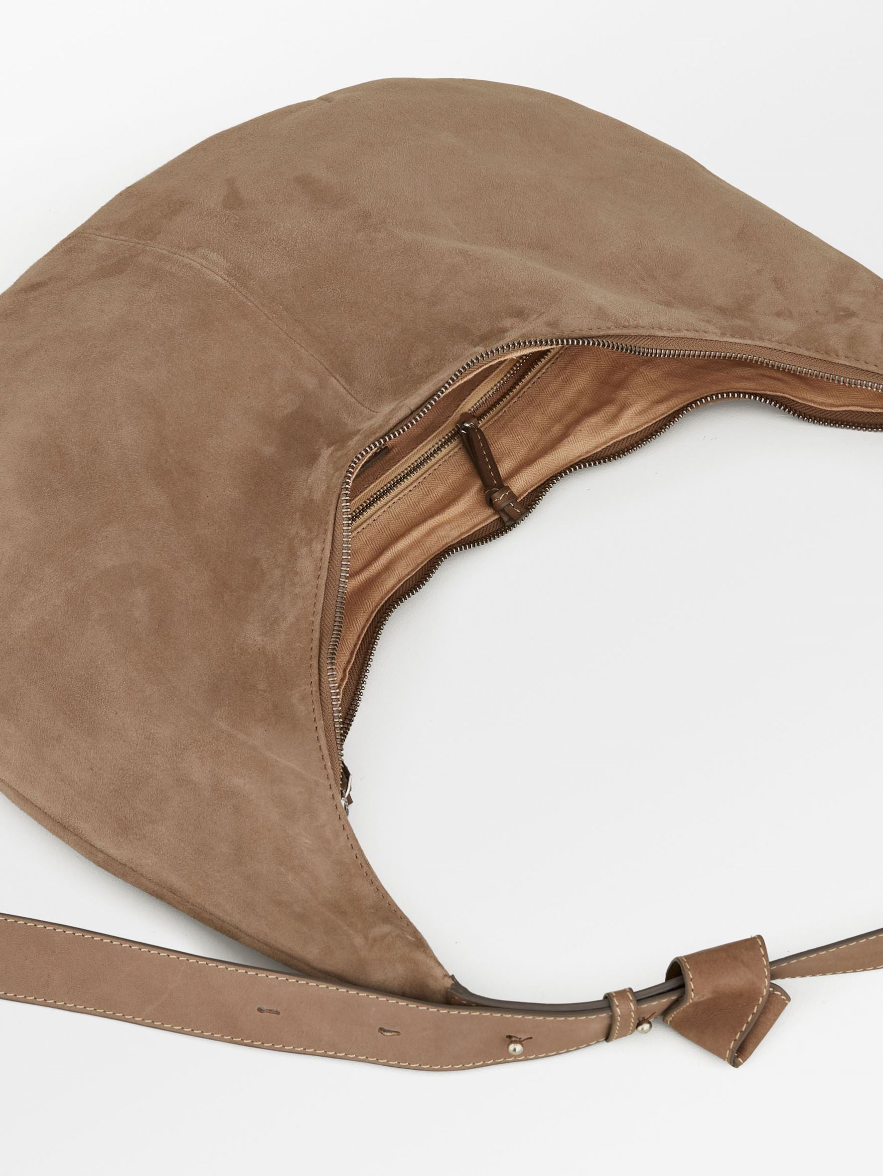 Suede Lona Crossbody Bag - Grey OneSize - Becksöndergaard