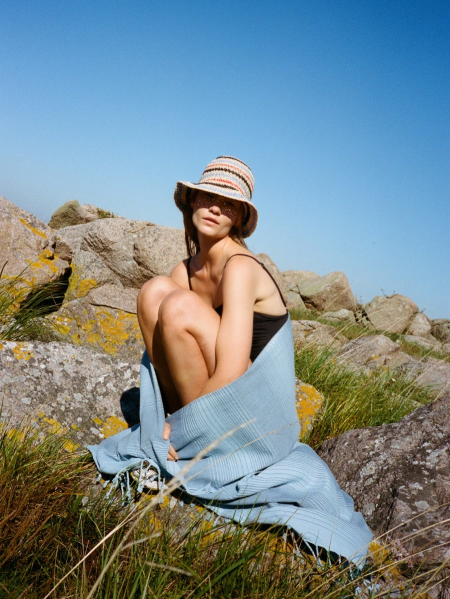 Striped Saverina Straw Hat Clothing - Becksöndergaard