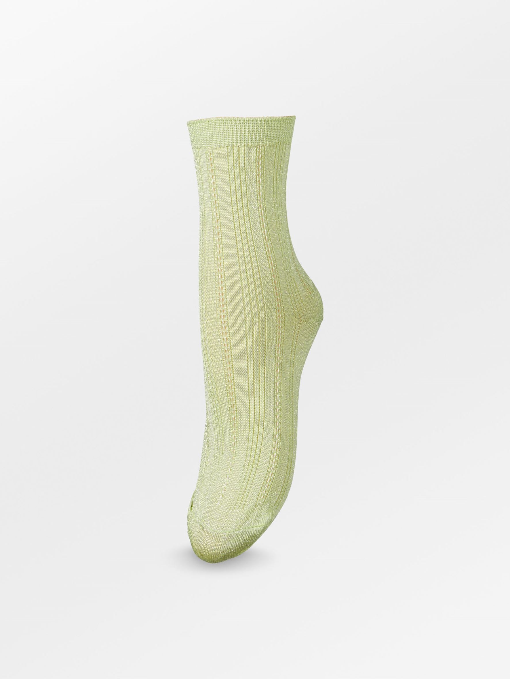 Glitter Drake Sock - Green Limeade Socks - Becksöndergaard