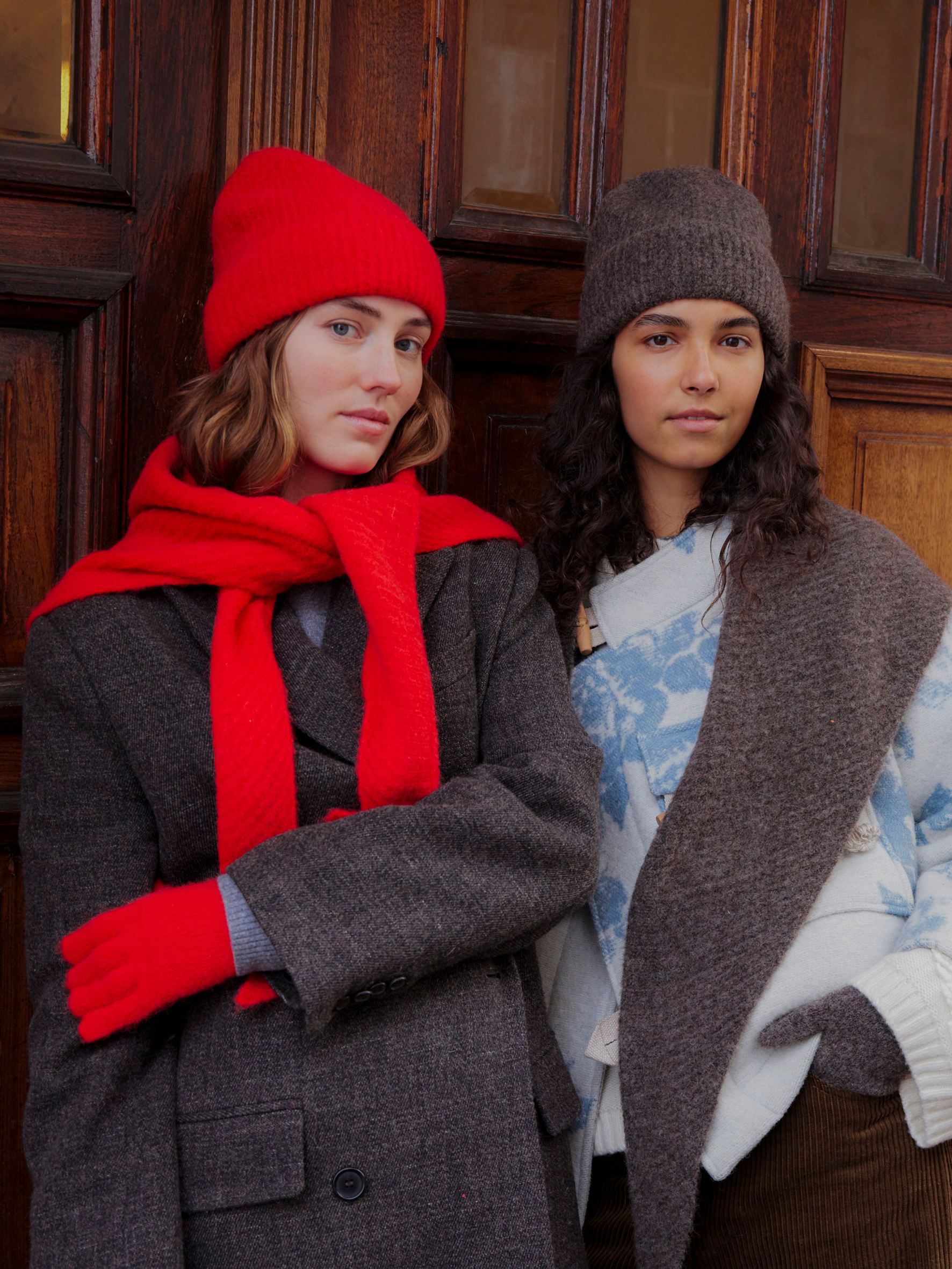 Becksöndergaard, Alpaca-Wool Triangle Scarf - Hot Fudge Brown, winter accessories, winter accessories