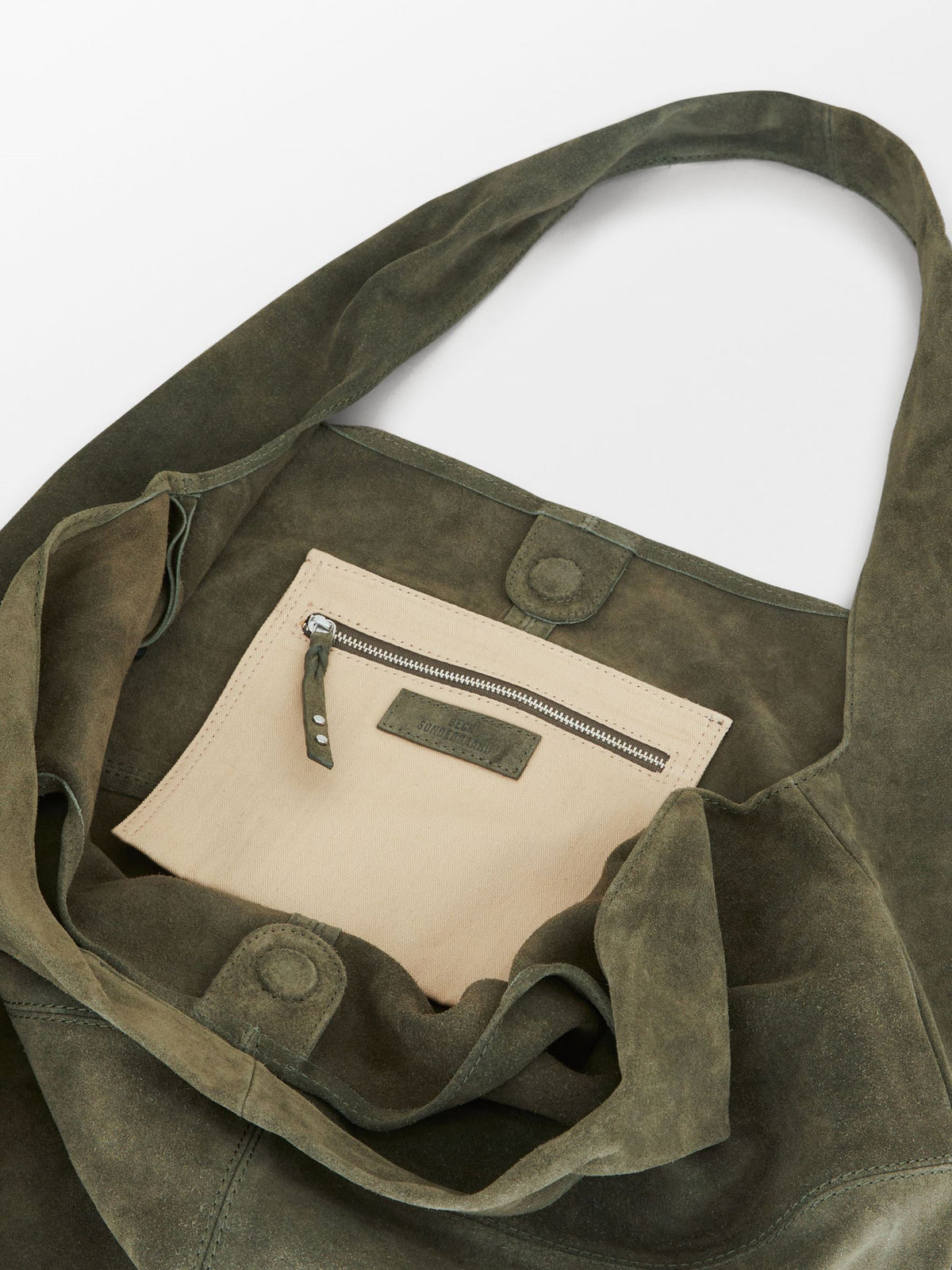 Suede Dalliea Shopper Bag - Green OneSize - Becksöndergaard