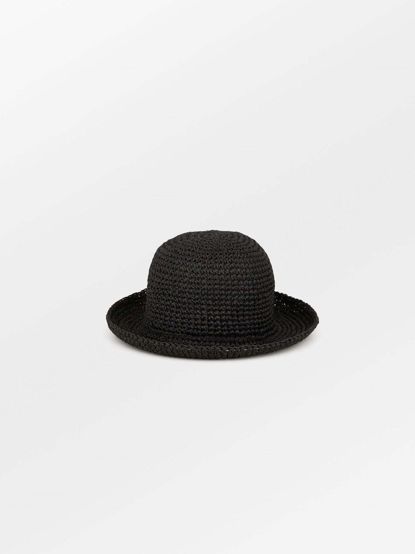 Becksöndergaard, Solid Saverina Straw Hat - Black, accessories, archive, archive, sale, sale, accessories