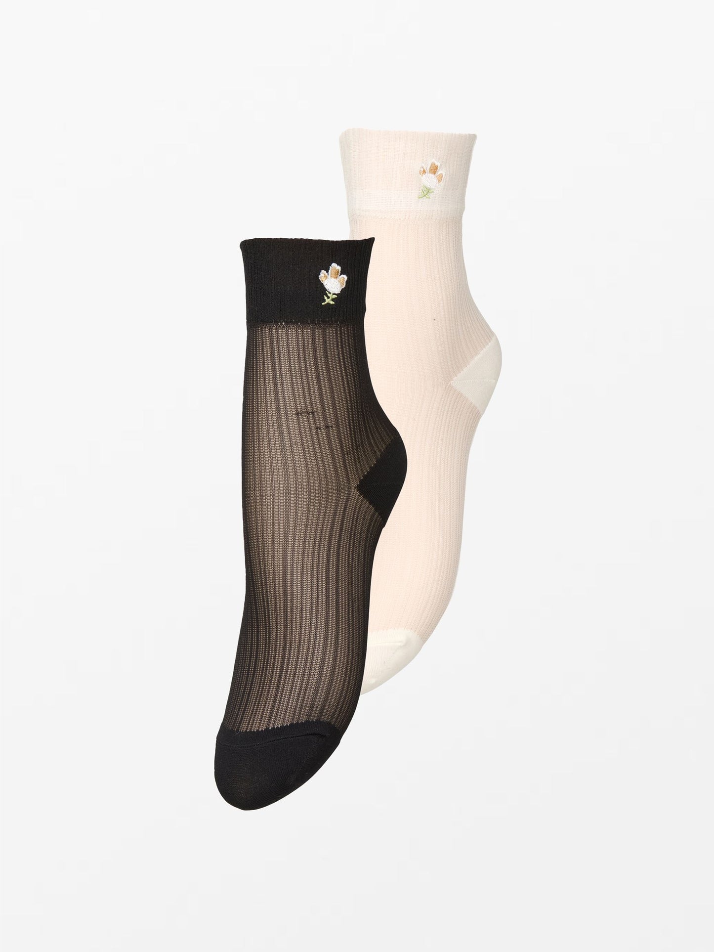 Floral Sheer Sock 2 Pack Socks - Becksöndergaard