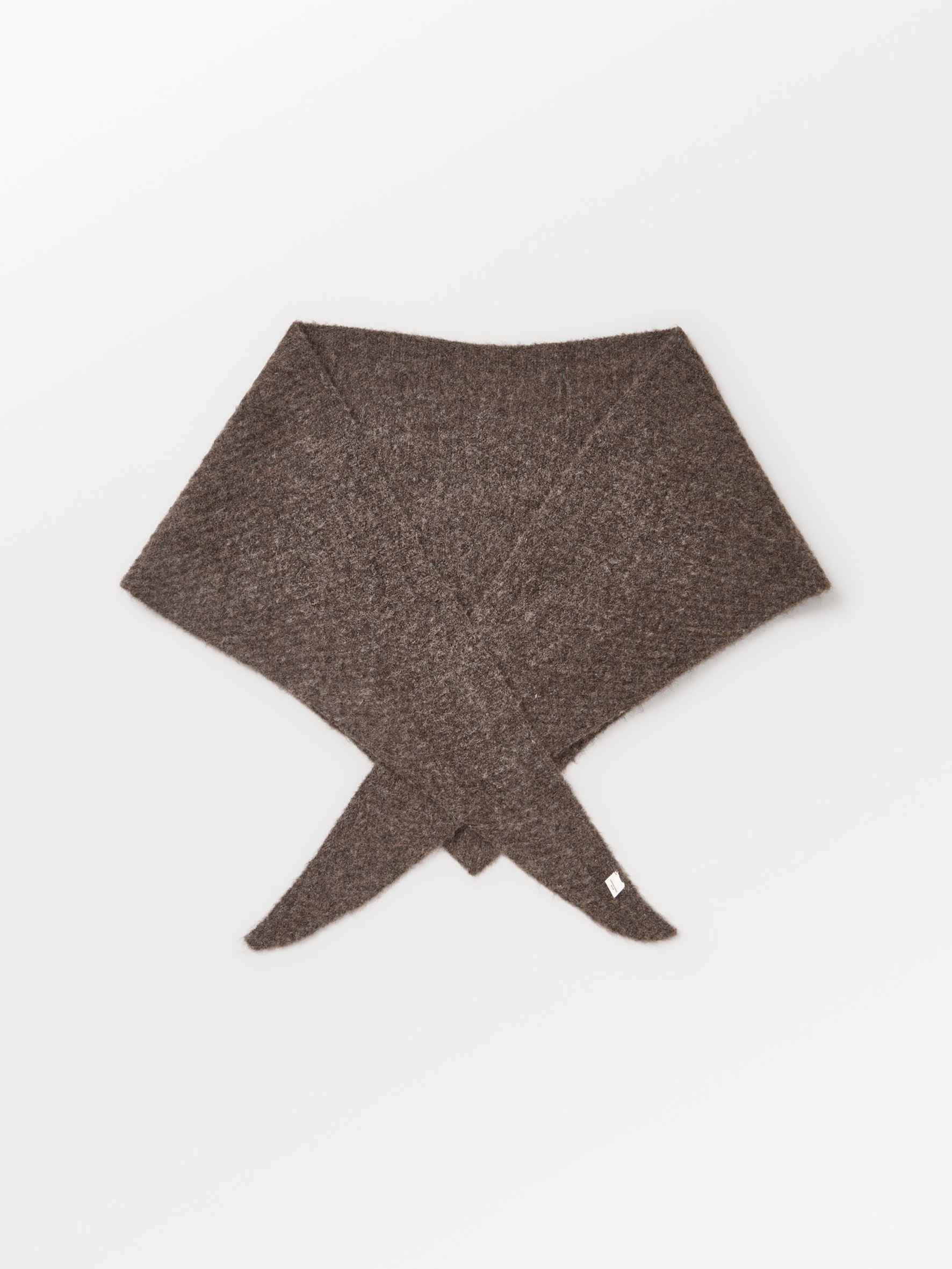 Becksöndergaard, Alpaca-Wool Triangle Scarf - Hot Fudge Brown, winter accessories, winter accessories