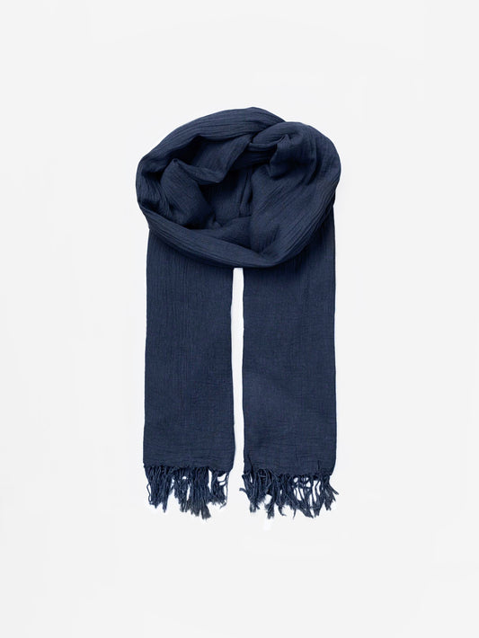 Solid Ilona Scarf - Navy OneSize - Becksöndergaard