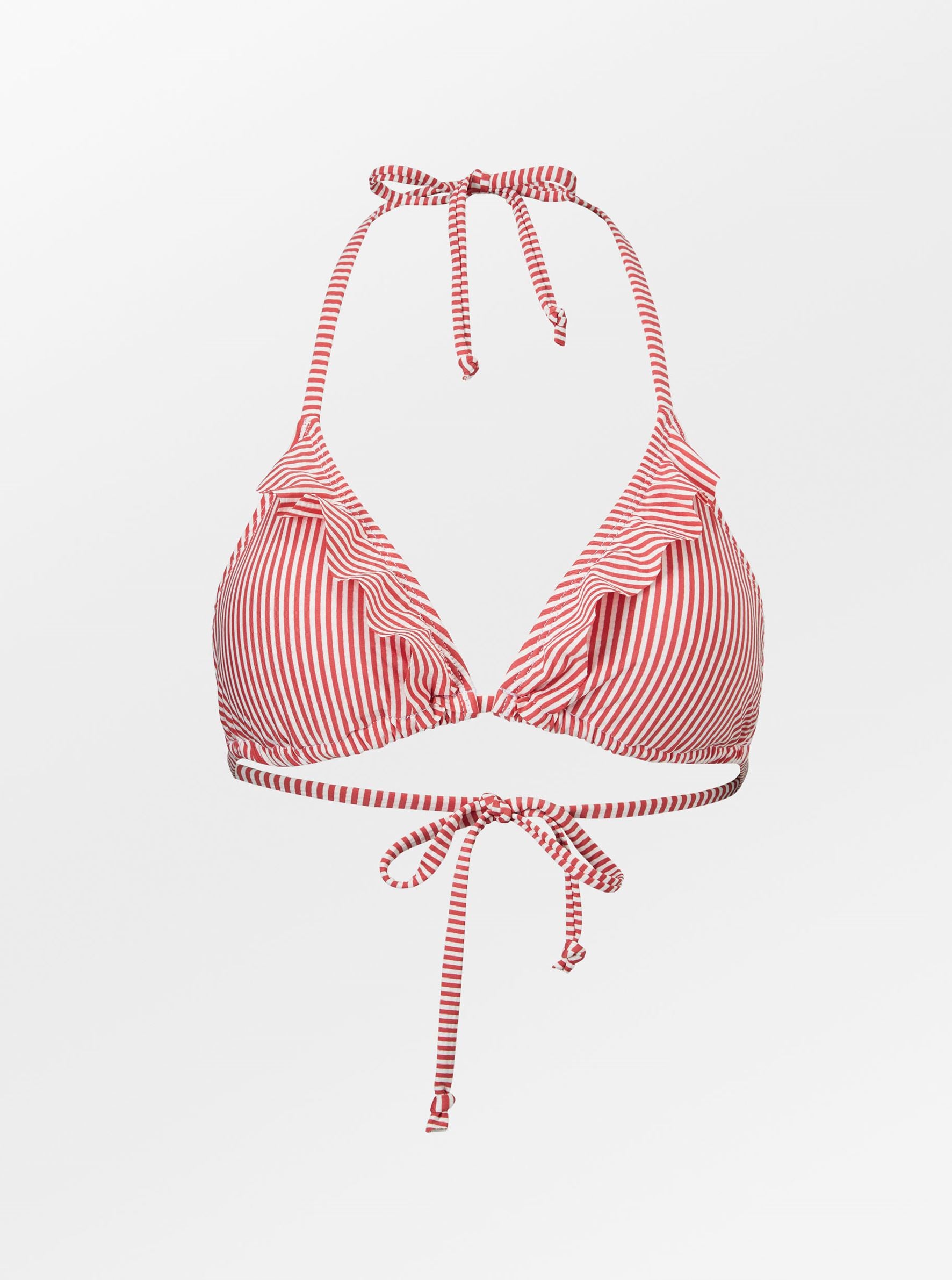 Striba Bel Frill Bikini Top - Spiced Coral Clothing - Becksöndergaard