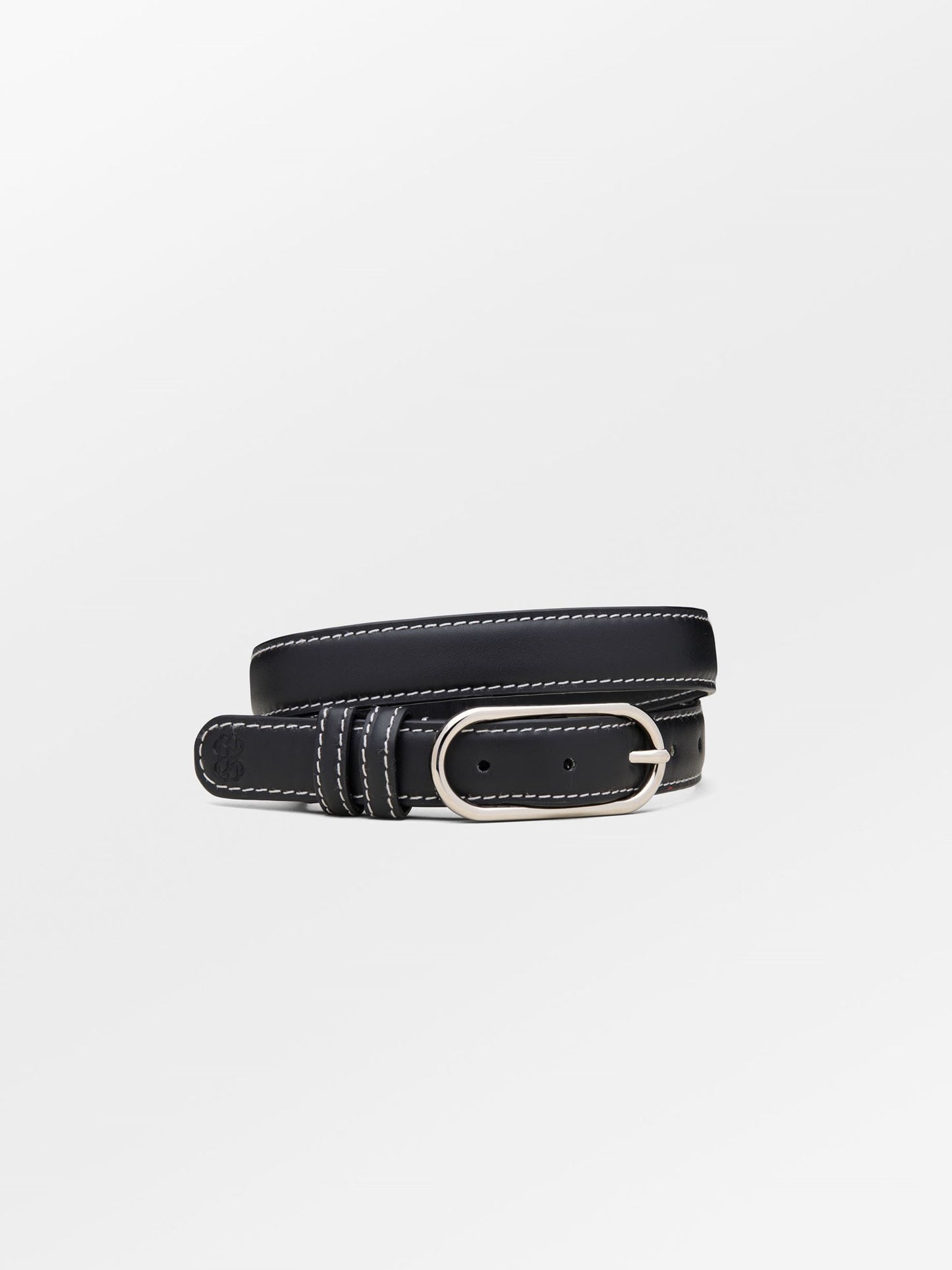 Glossy Nola Leather Belt - Black Clothing - Becksöndergaard