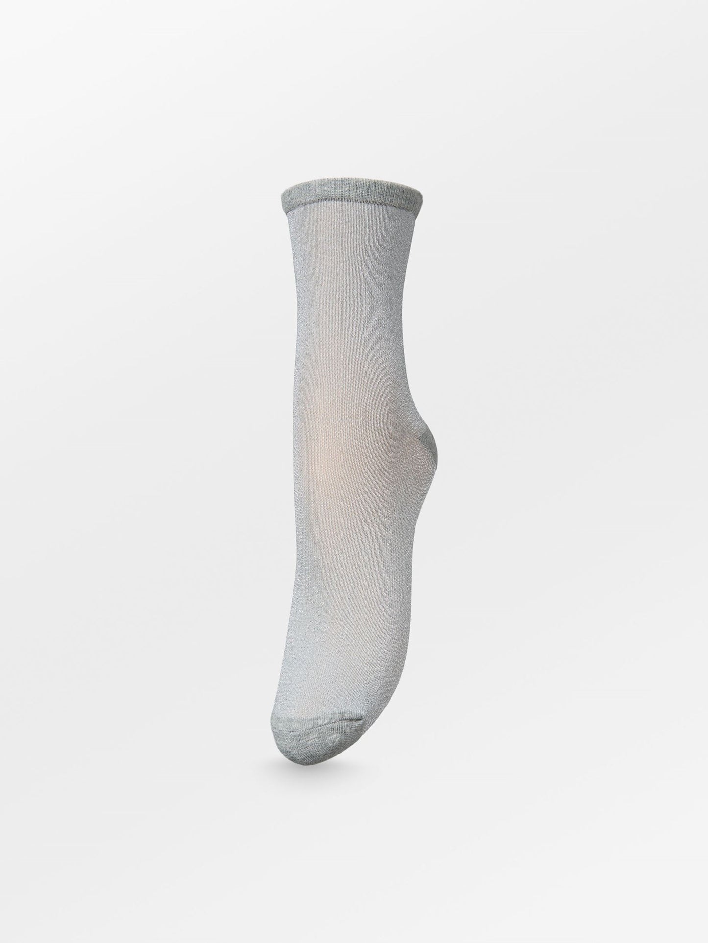 Dina Solid Glittersock - Grey Socks - Becksöndergaard