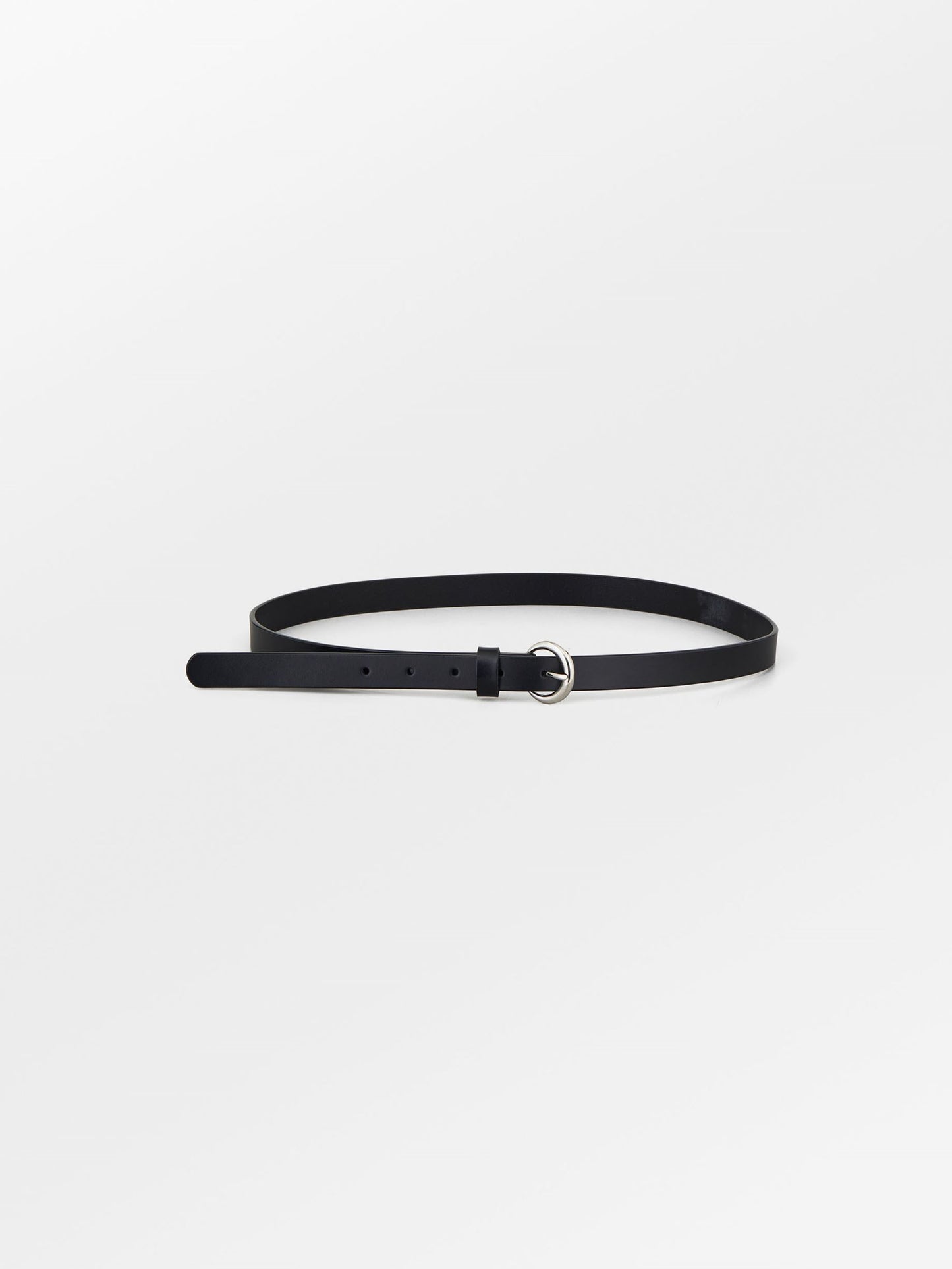 Solid Slim Belt - Black Clothing - Becksöndergaard