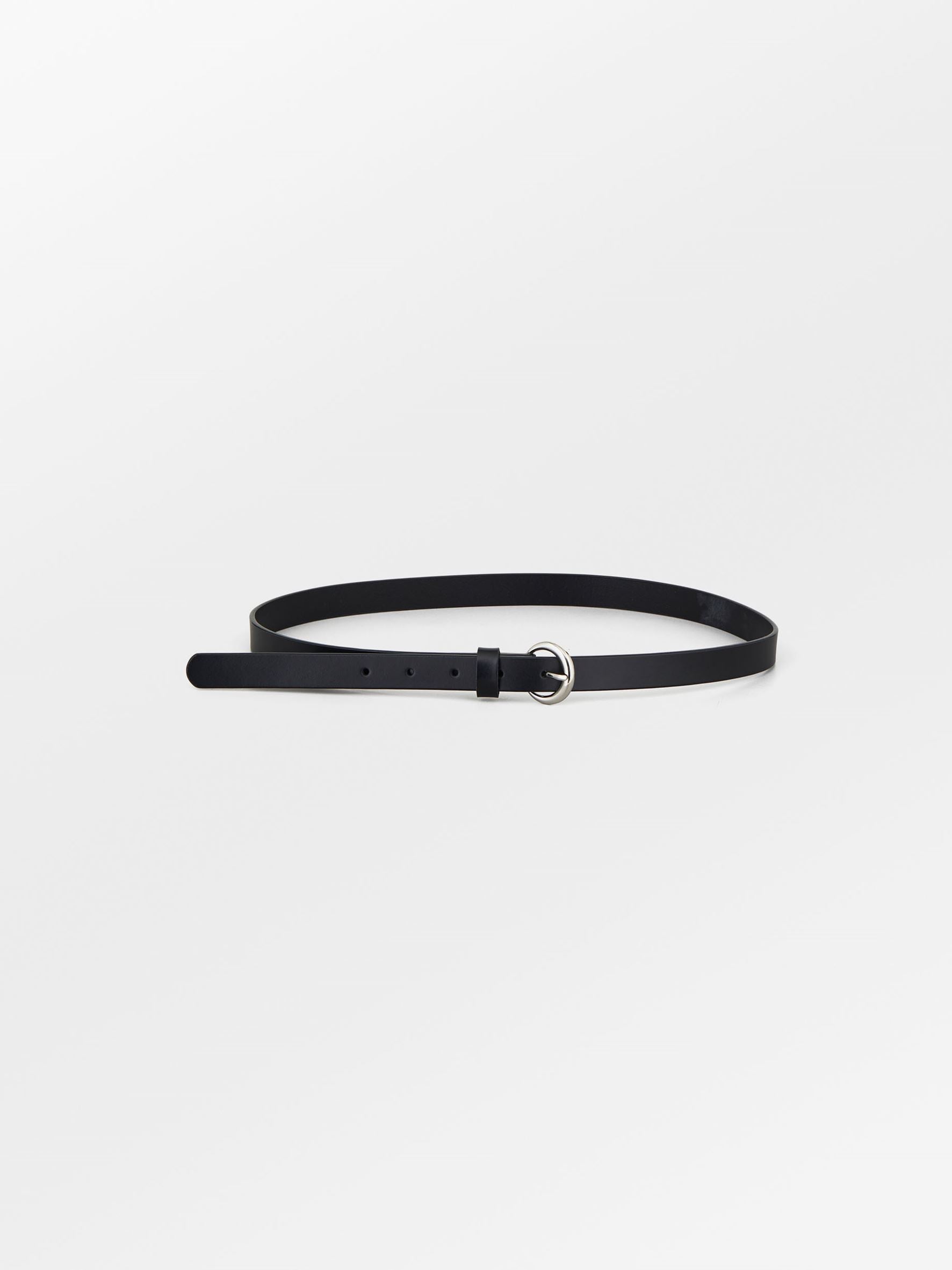 Solid Slim Belt - Black Clothing - Becksöndergaard