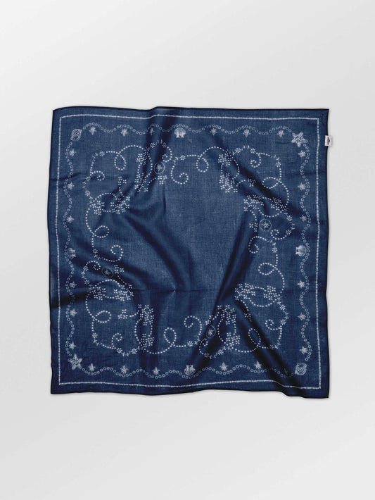 Becksöndergaard, Anglaisia Cotta Scarf - Navy Blue, scarves, sale, sale, scarves