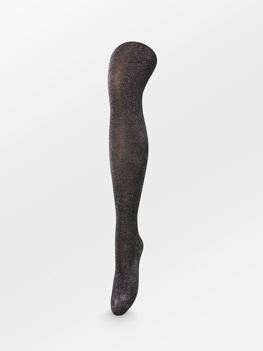 Becksöndergaard, Solid Glitter Tights - Black, socks, archive, archive, sale, sale, socks