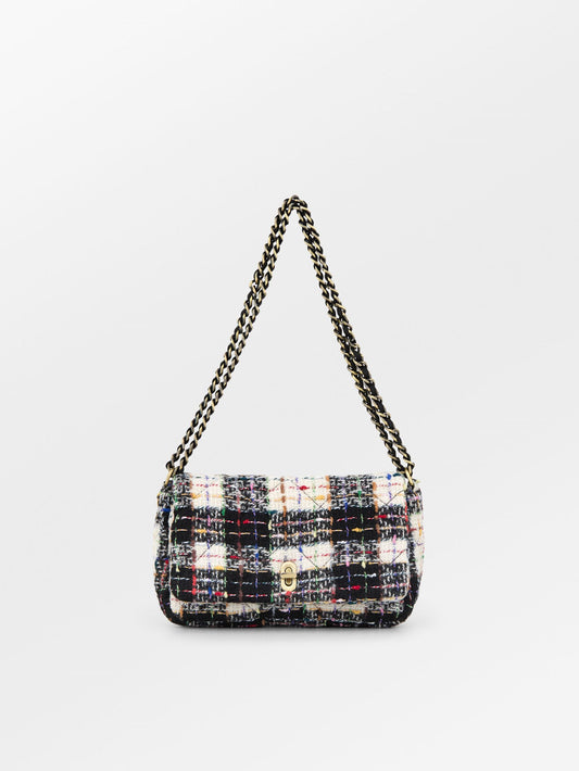 Becksöndergaard, Boucle Checked Hollis Bag  - Black, bags, bags, bags, sale, sale, bags, bags, black week, black week