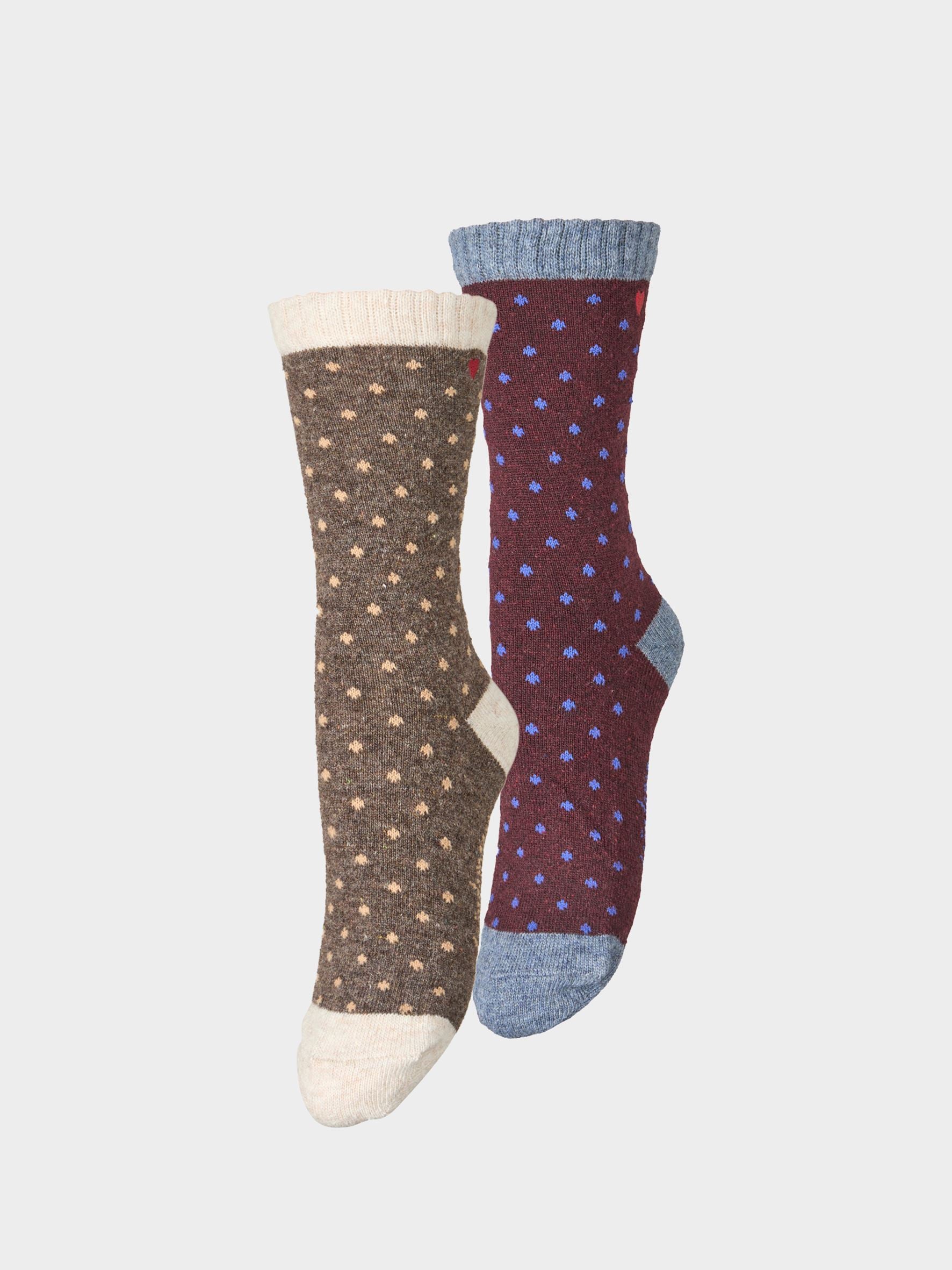 Dotted Wola Sock 2 Pack OneSize - Becksöndergaard