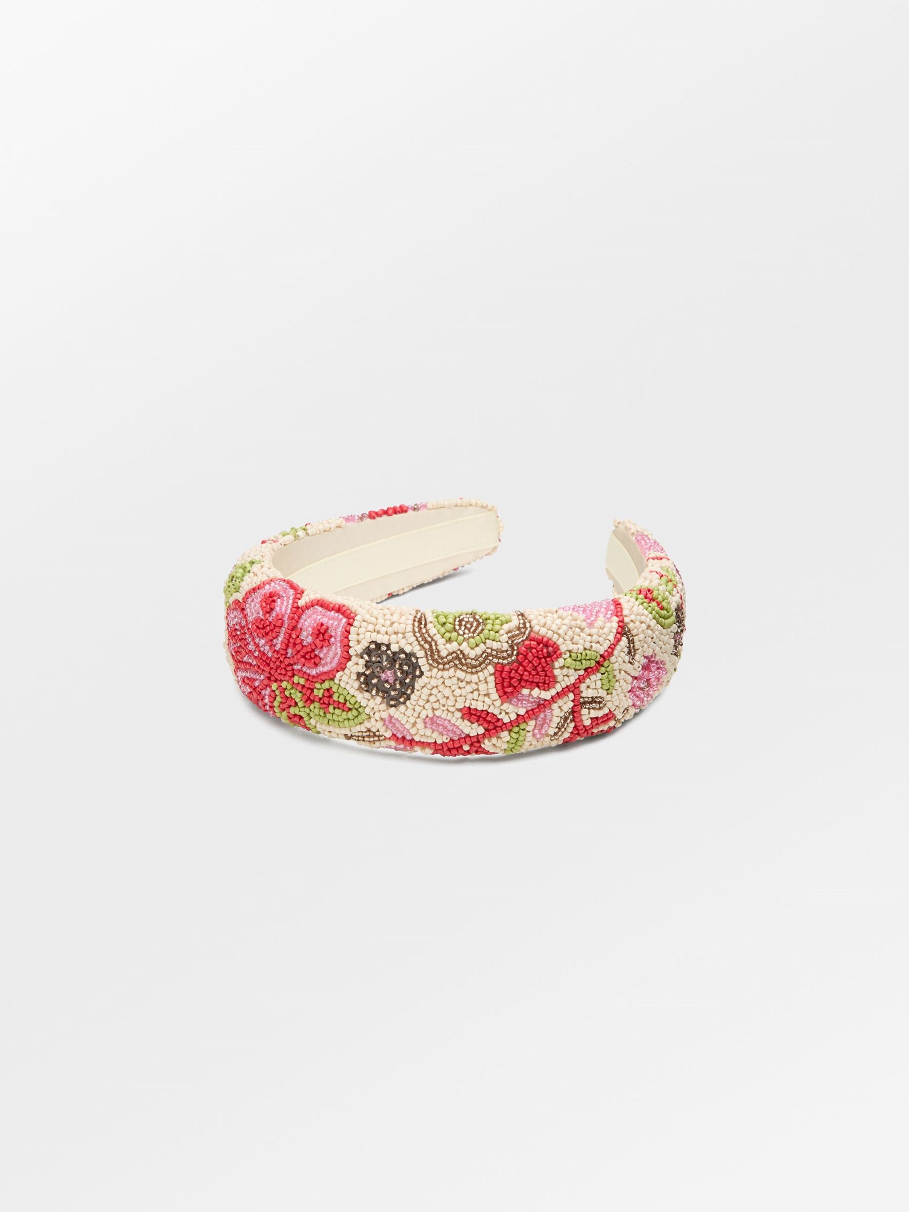 Becksöndergaard, Bromflora Wide Beaded Hairbrace - Birch White, accessories, archive, archive, accessories, black week, black week
