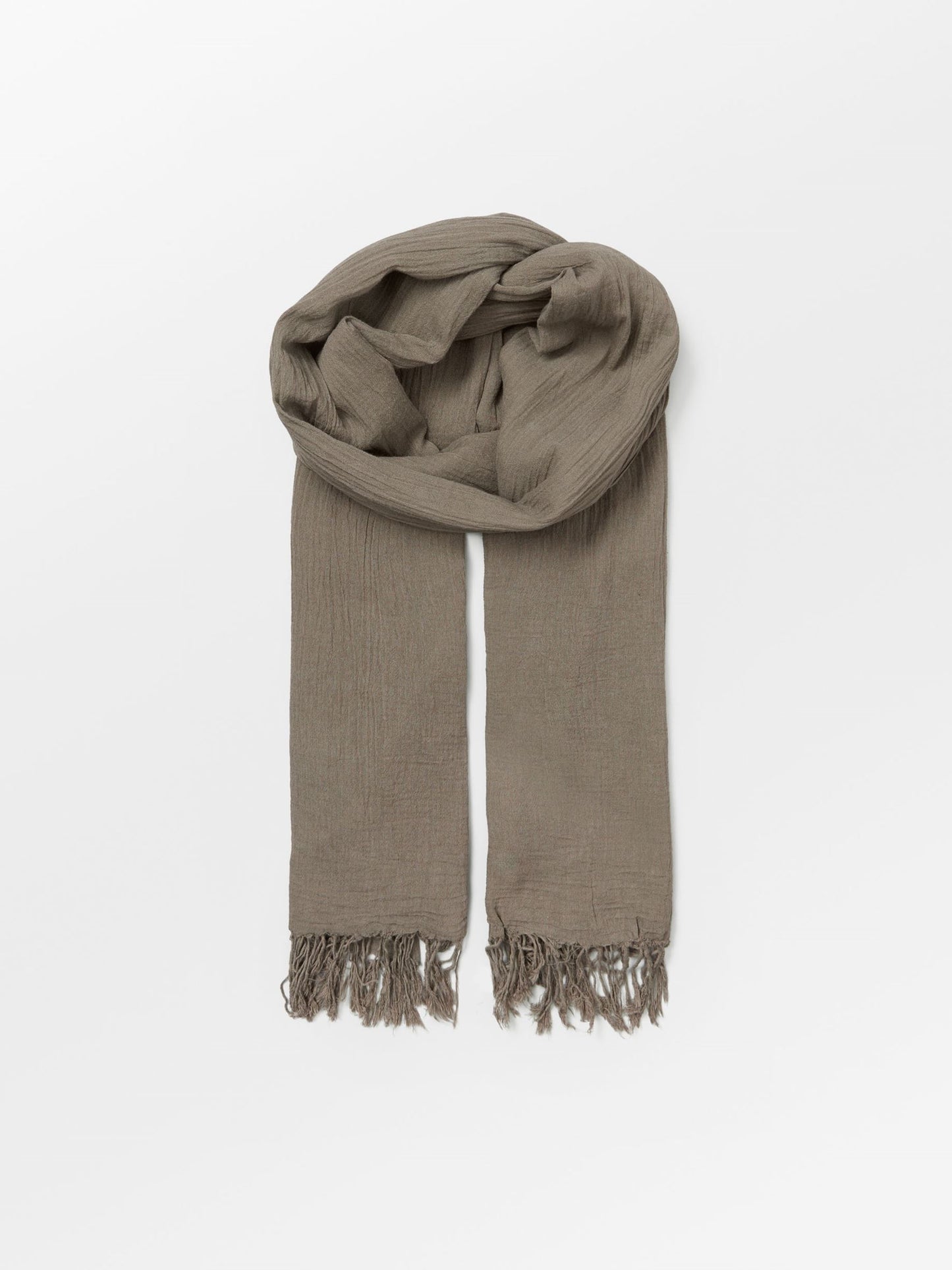 Solid Ilona Scarf - Brown OneSize - Becksöndergaard