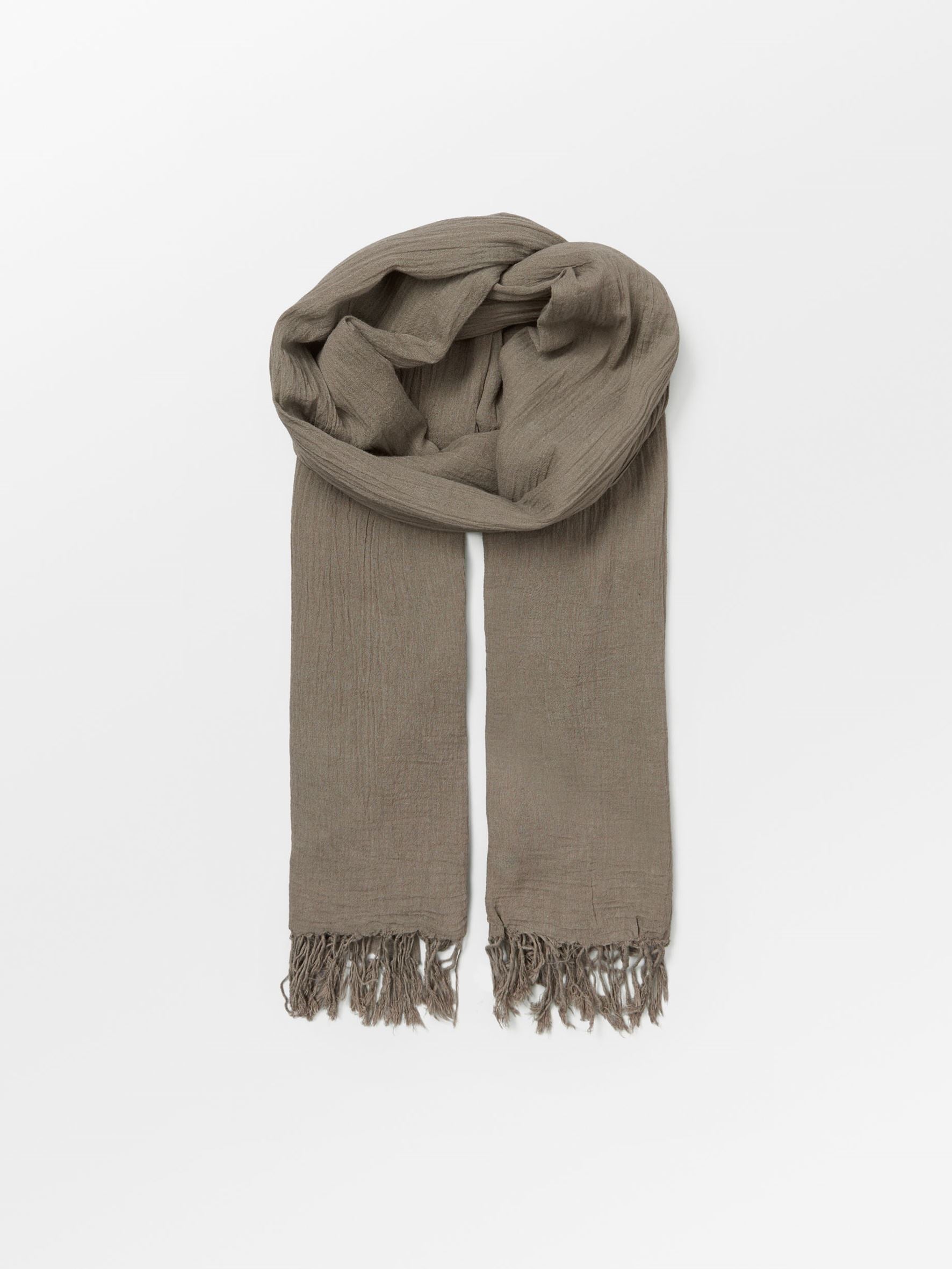 Solid Ilona Scarf - Brown OneSize - Becksöndergaard