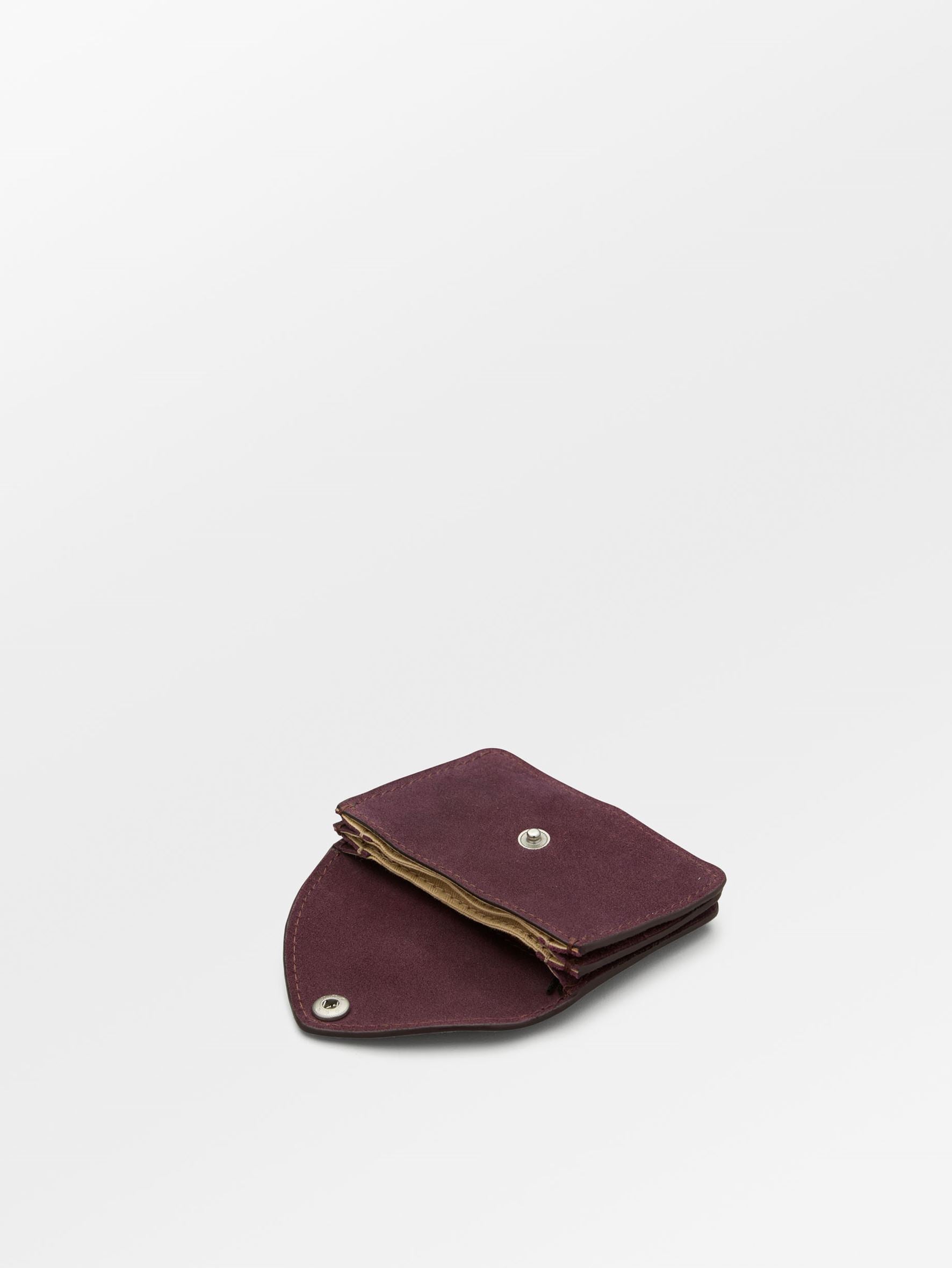 Becksöndergaard, Suede Card Wallet - Fig Red, accessories, accessories, gifts, black week, black week, black week