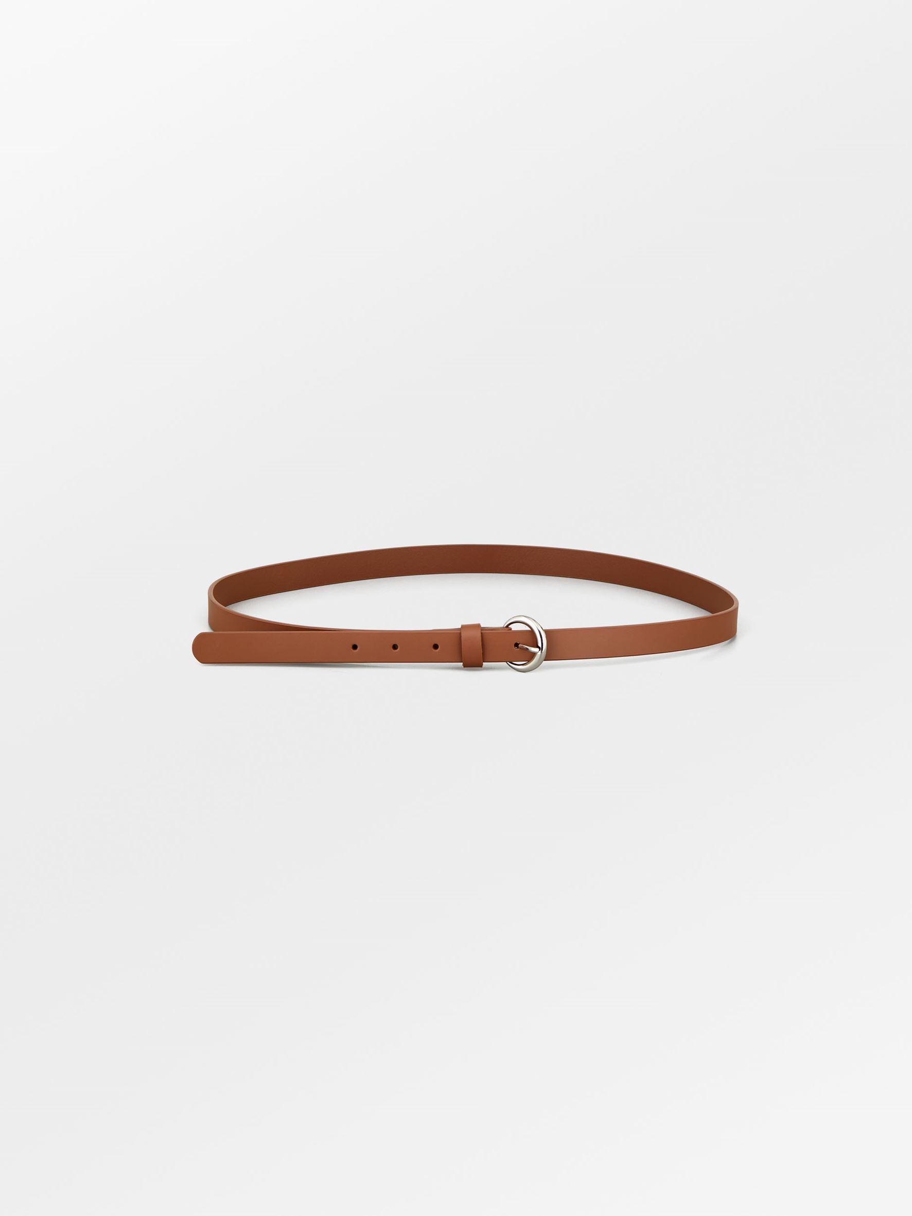 Solid Slim Belt - Mocha Brown Clothing - Becksöndergaard