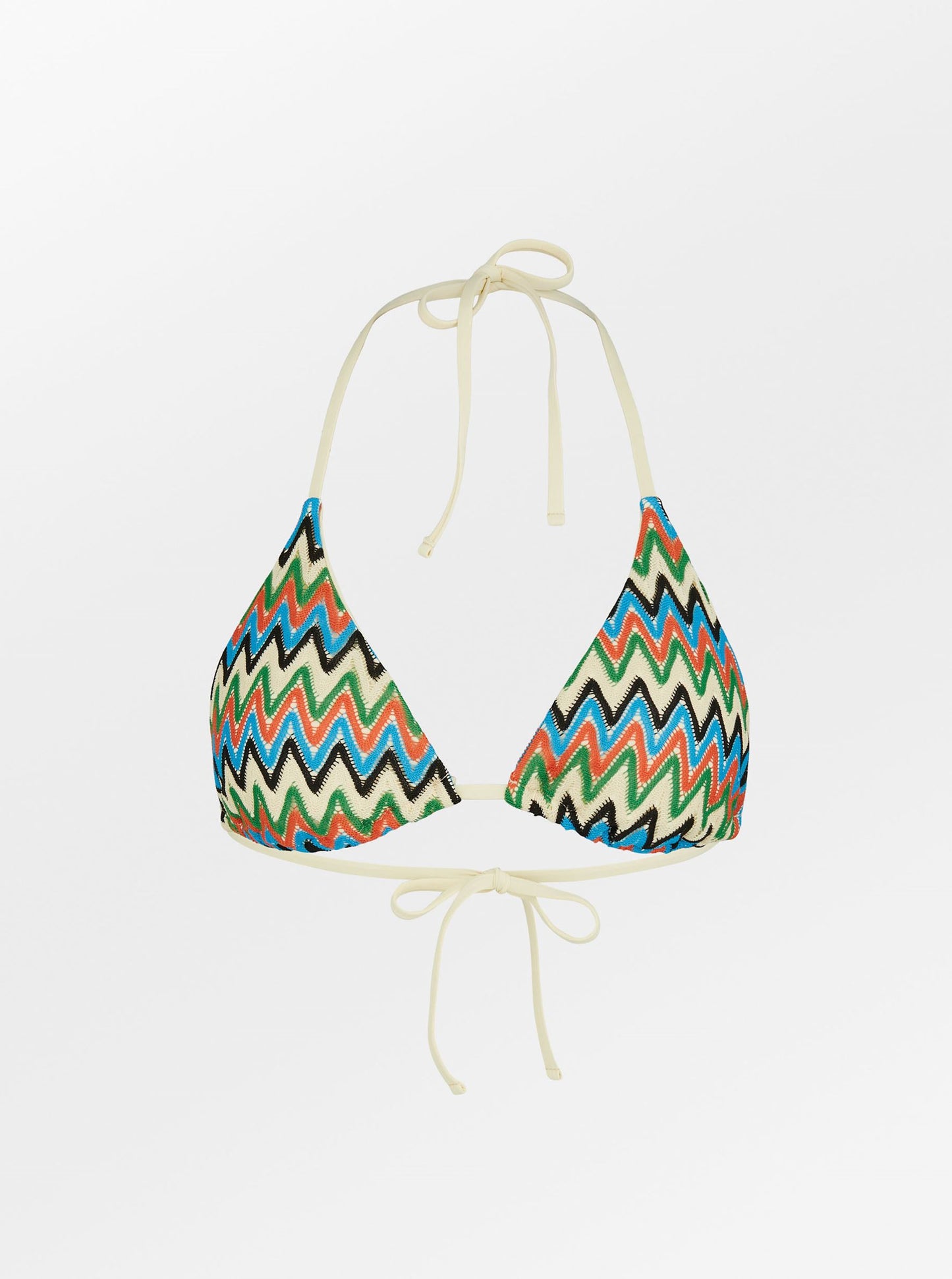 Amber Bikini Top - Coral/Blue Clothing - Becksöndergaard